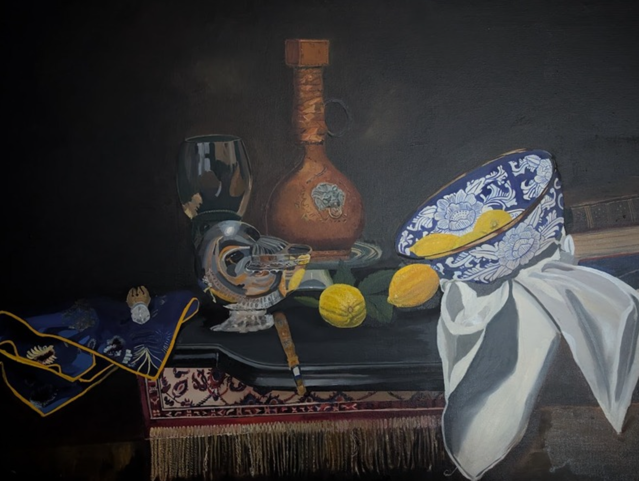 Lemons with a Fine Carpet and Commode