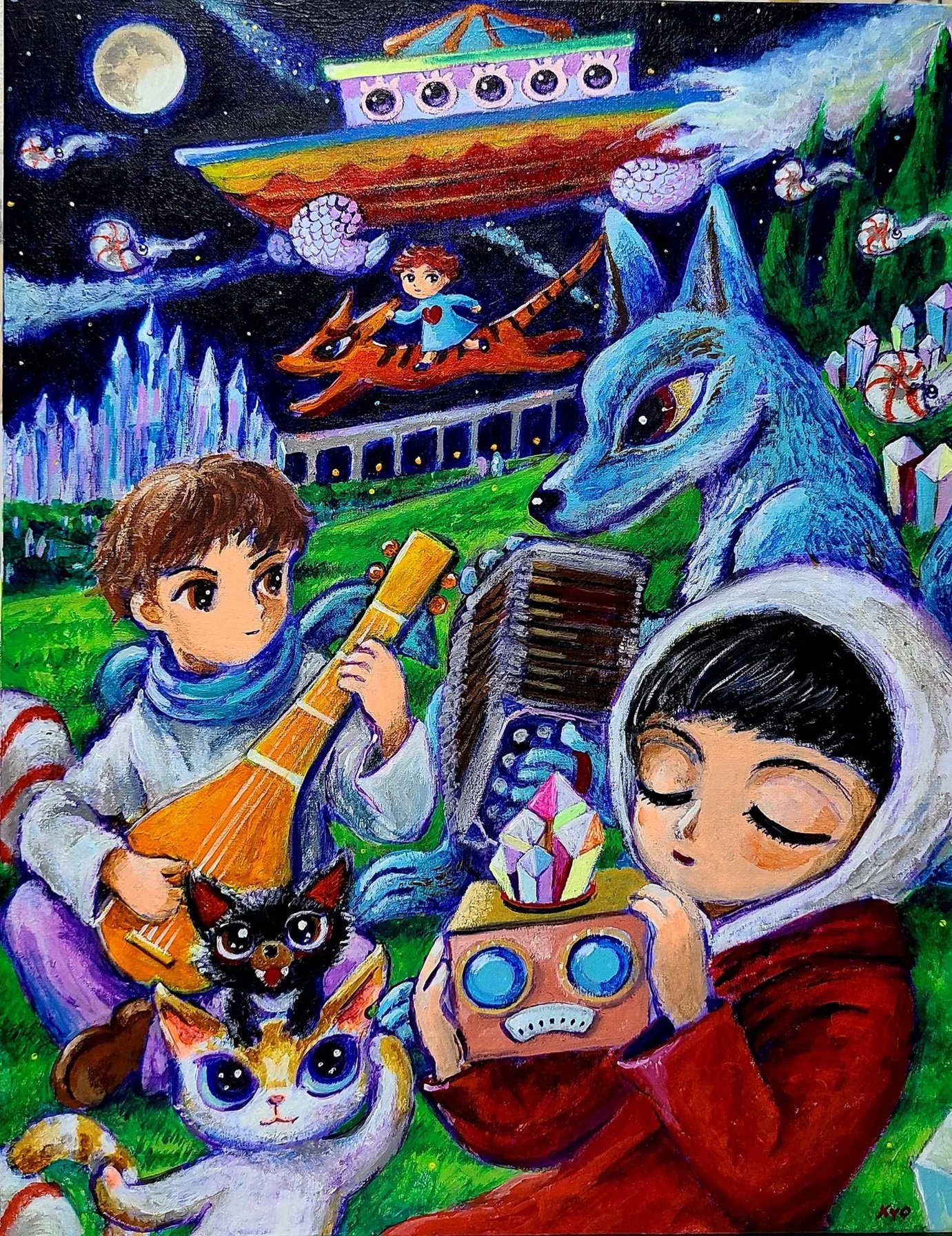 Hana, Crystal radio & Midnight Band
