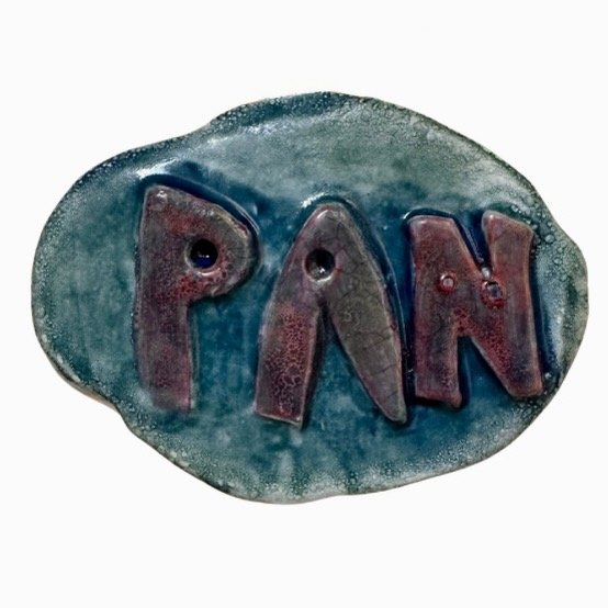 PAN,Ceramic Wall Sculpture, 10cm wide, 8cm high, $99.jpeg