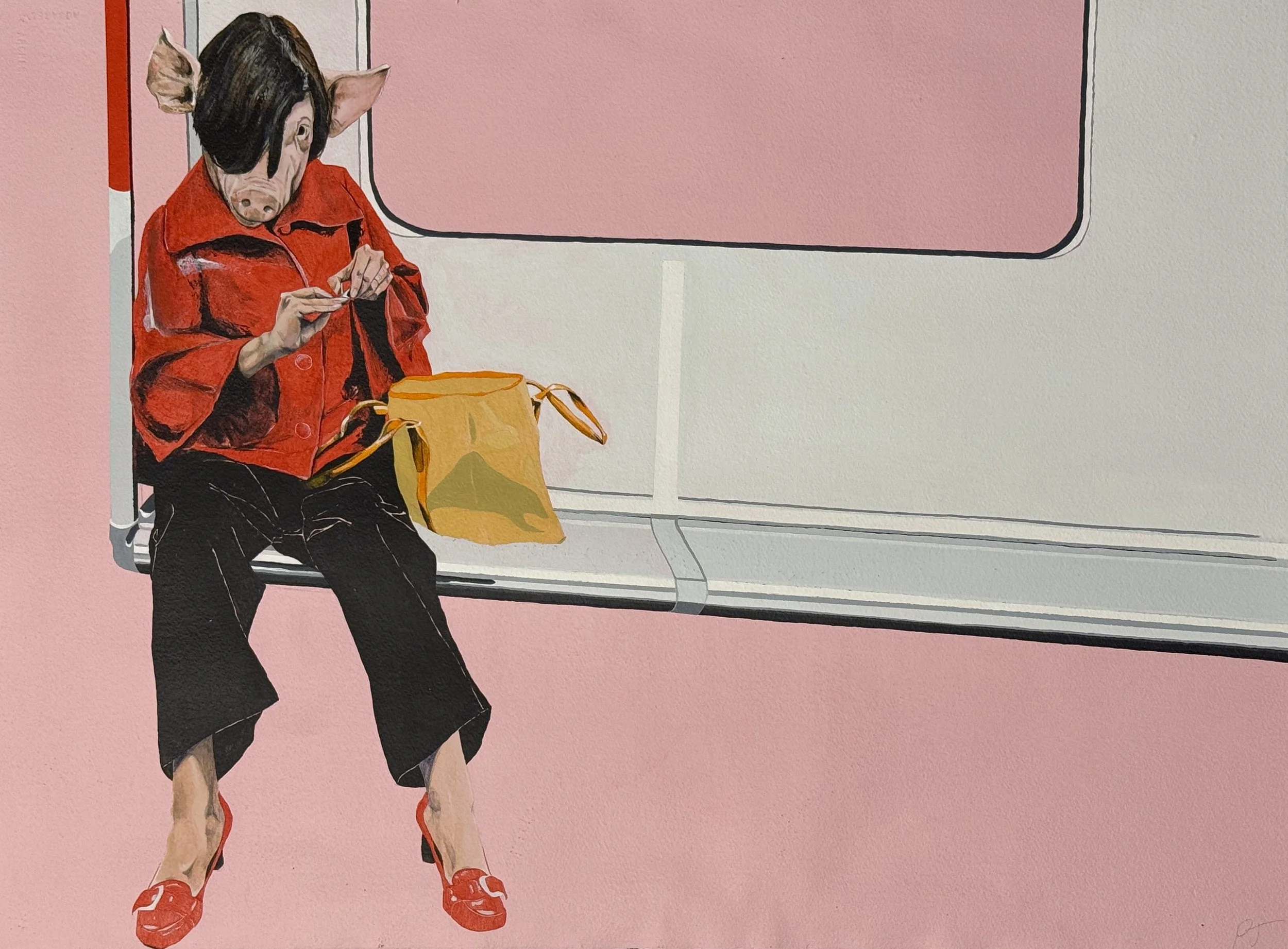 Paul Turner, Nails  ,Acrylic on paper,57x77cm,$1700.jpg