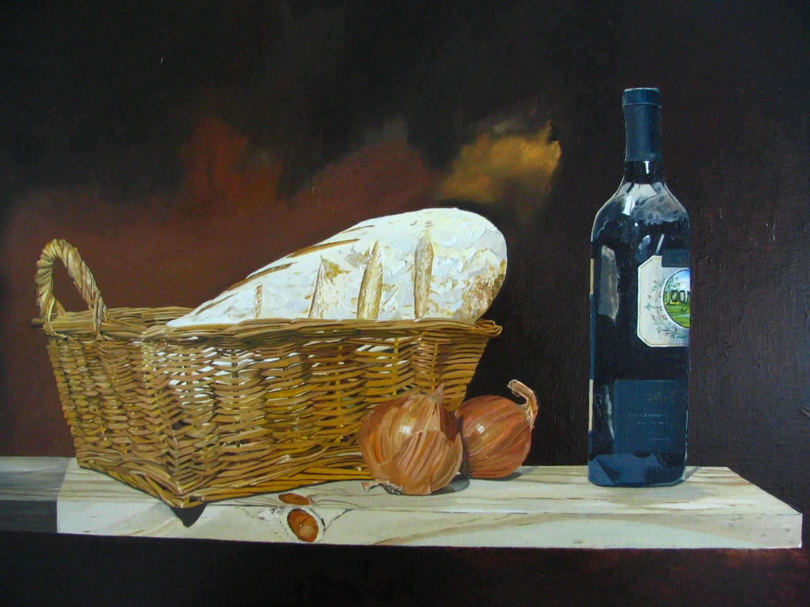 Bread with 2 Onions and Basket