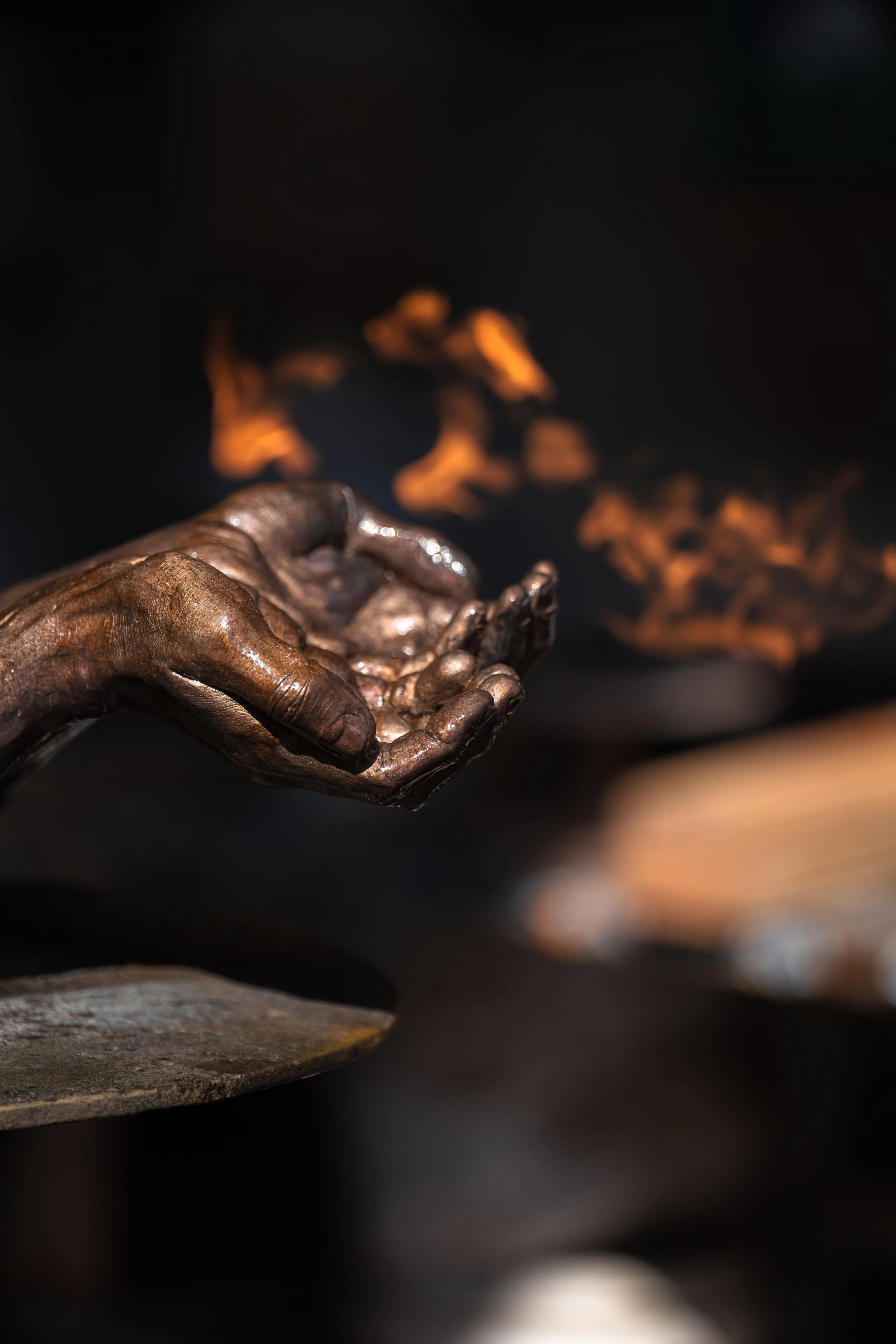 Hugues Schied- Work of Love (Two Vertical Hands)