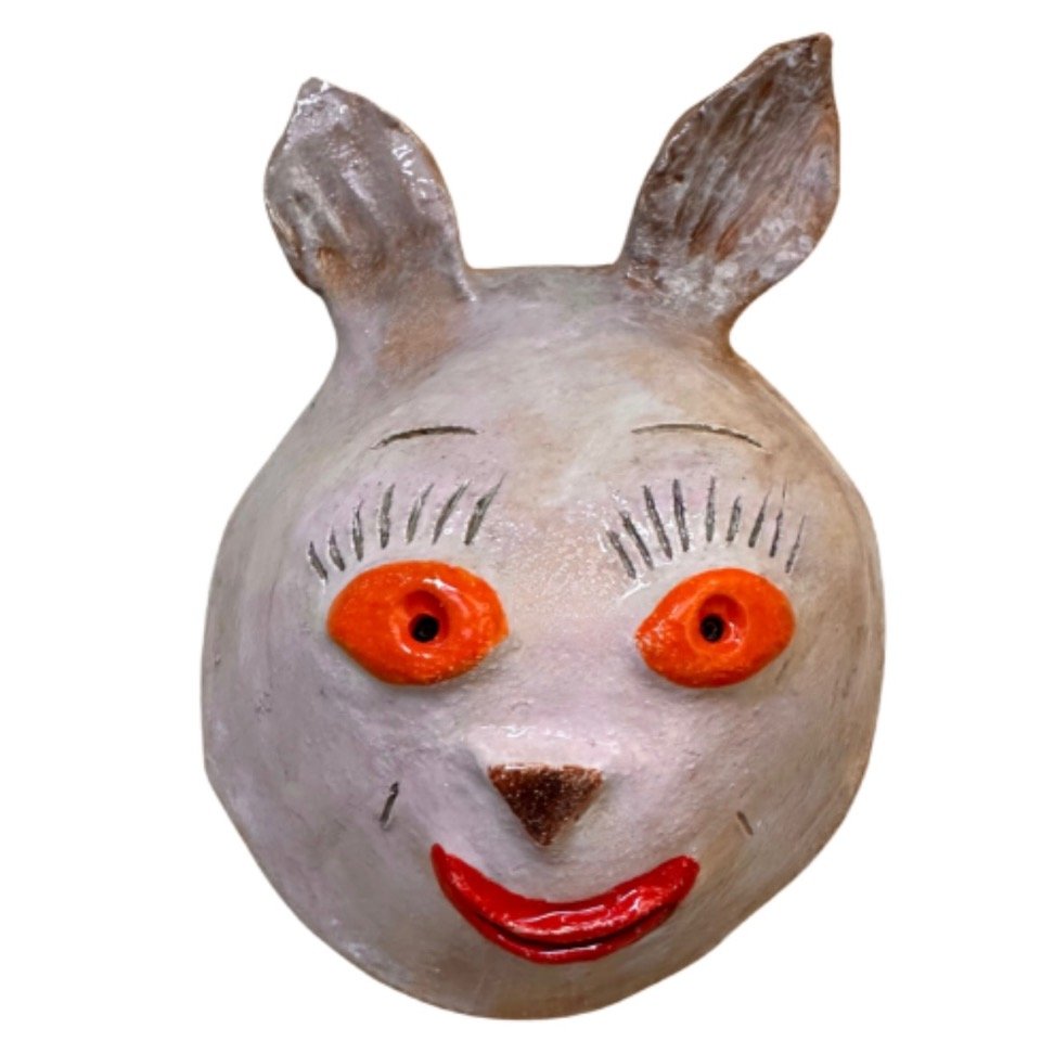 It's Raining Them, Ceramic Wall Sculpture, 11cm wide, 16cm high, $195.jpeg