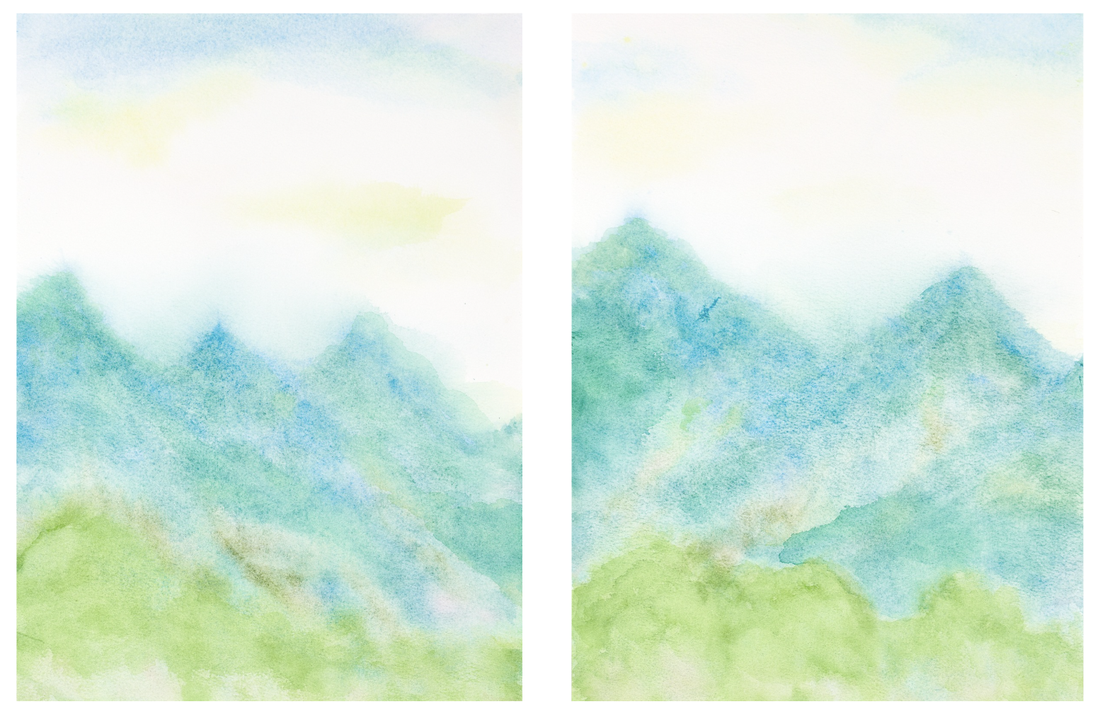 Spring Haze I & II (Diptych)