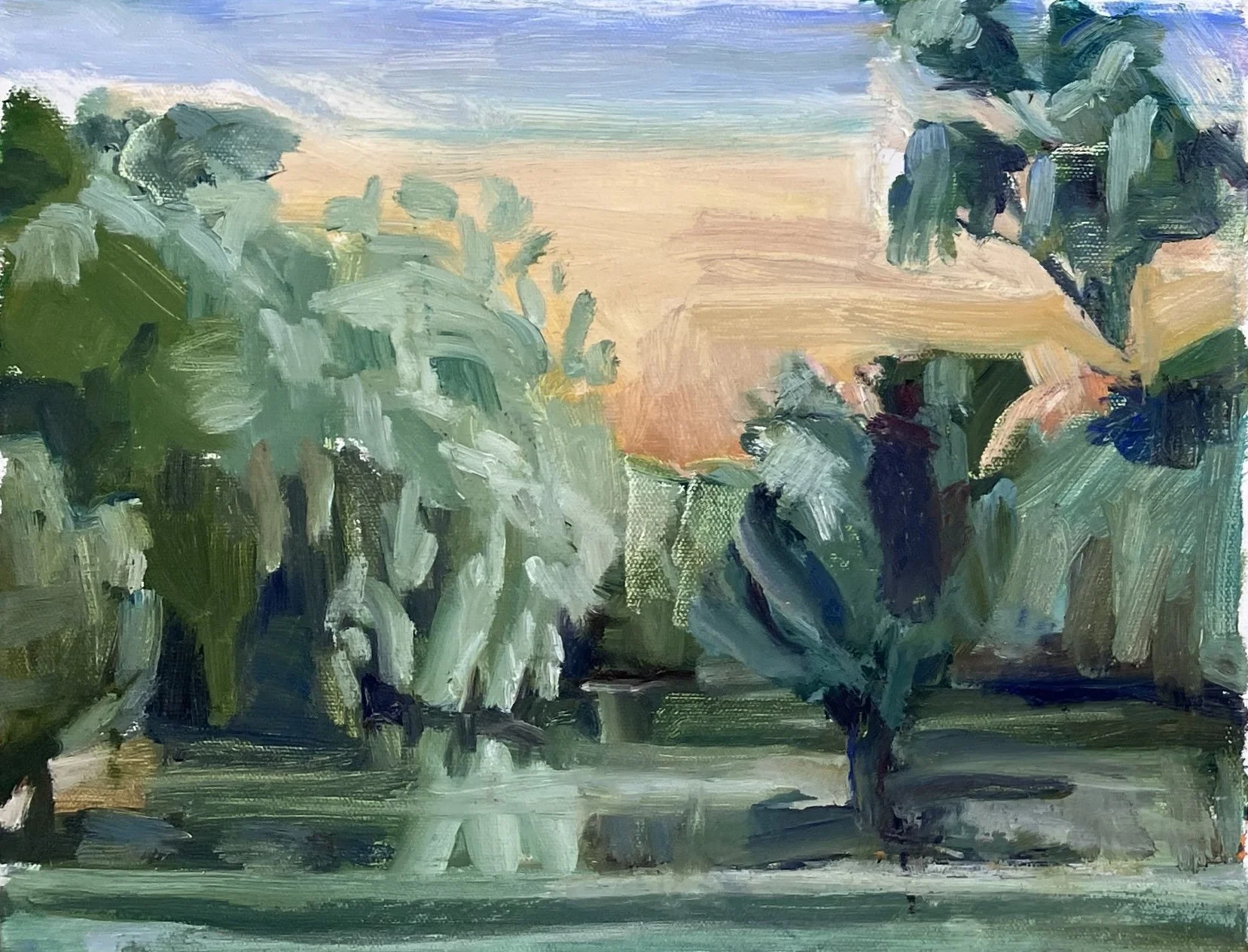 Lucyalong waters edge, from botanical gardens Castlemain