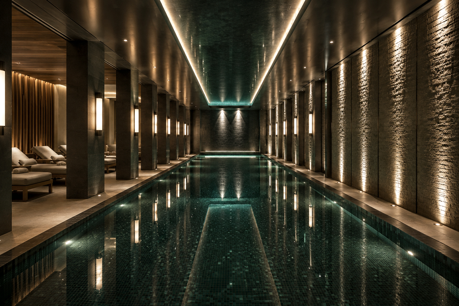 Luxury float therapy pool at The Mandarin Oriental, London, featuring contemporary design, ambient lighting and a tranquil relaxation space created for stress relief, recovery and holistic wellbeing.