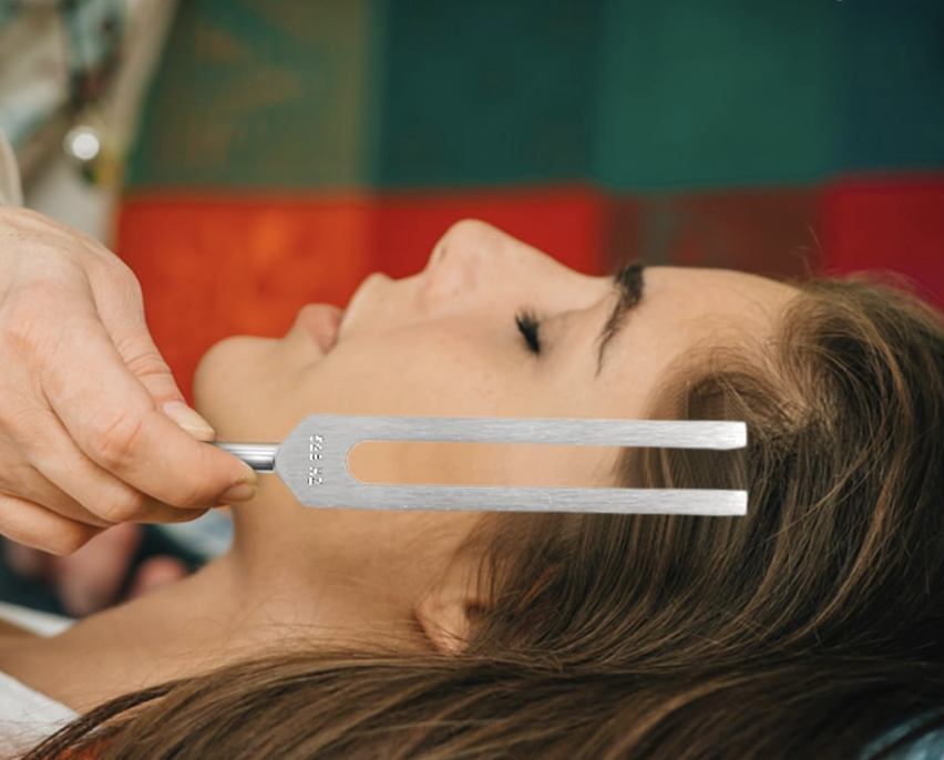 TUNING FORKS: Using sound and vibration, tuning forks offer a unique way to support relaxation and energetic balance. When applied to the body or used in your space, they create a gentle reset that can help shift tension and restore a sense of calm.
