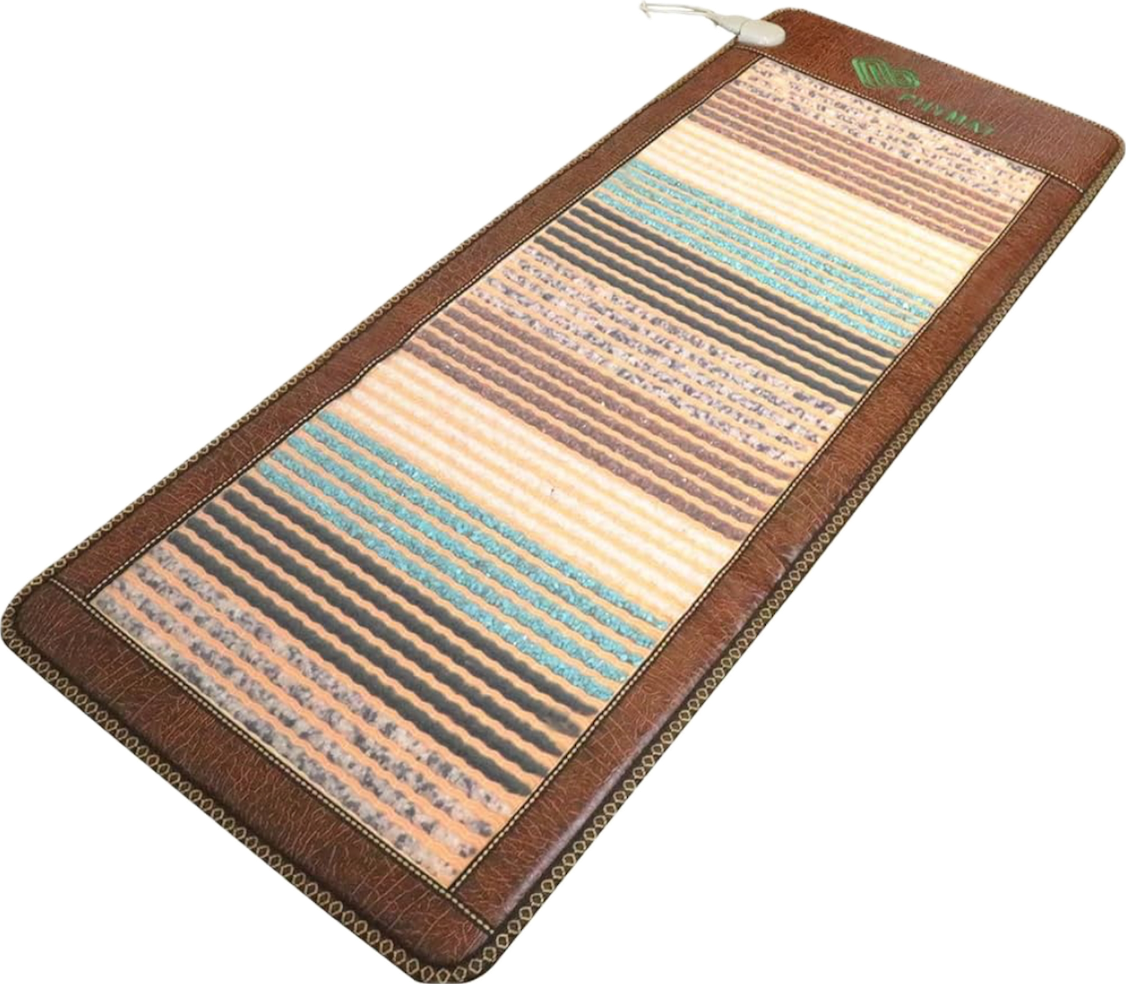 CRYSTAL HEALING MAT: A grounding layer of support for rest and recovery. Designed with natural crystals and gentle heat, this mat creates a calming environment that encourages relaxation, circulation, and nervous system support.

A simple way to brin