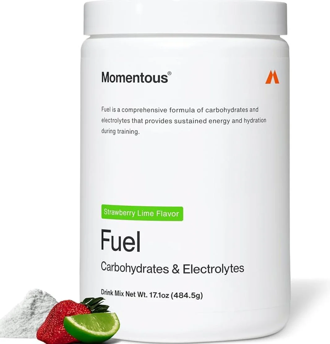 FUEL (BY MOMENTOUS)
A balanced electrolyte blend designed to support hydration, energy, and performance—without unnecessary additives. It helps your body absorb and use water more effectively, especially first thing in the morning or around movement.