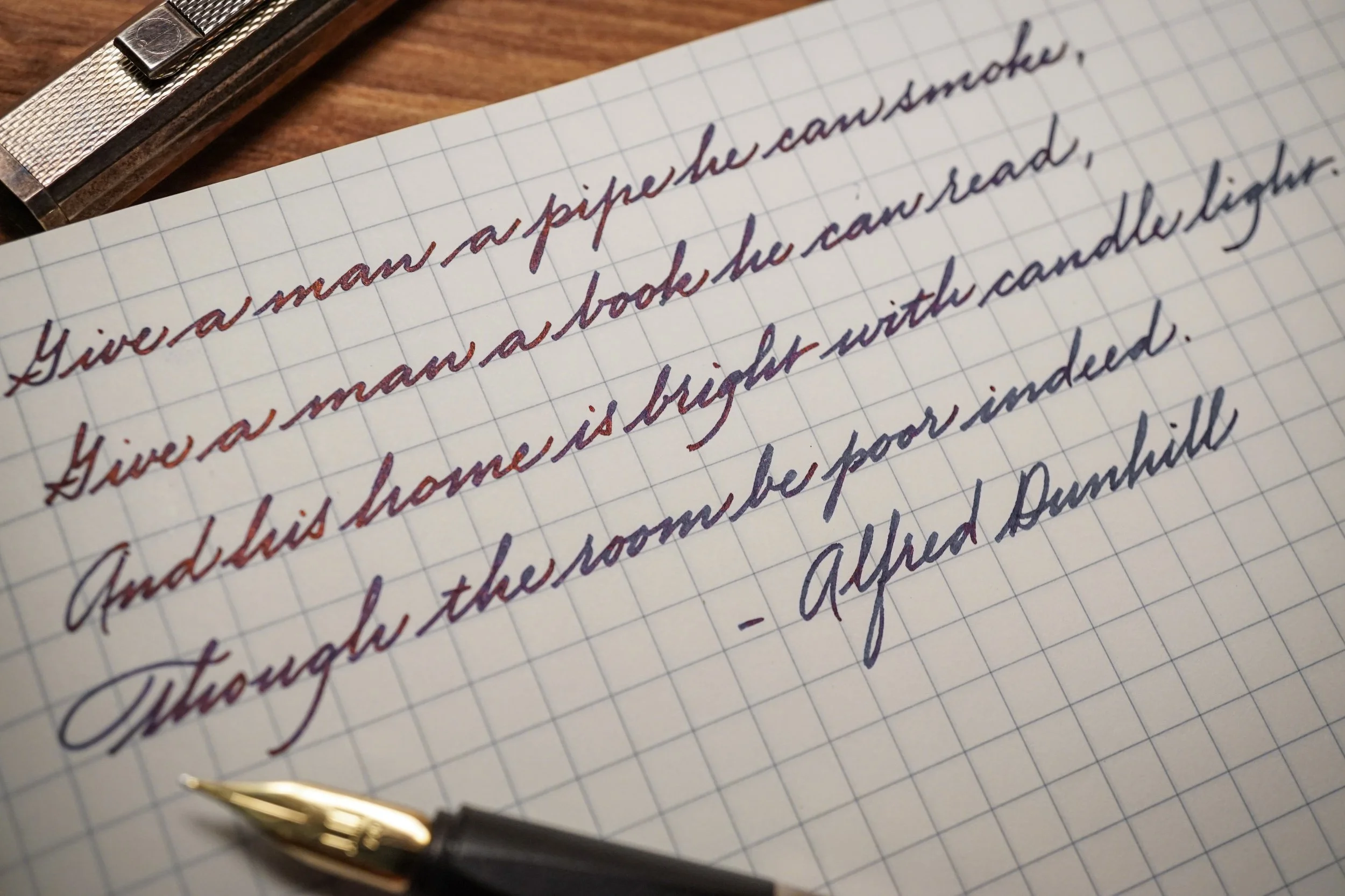 writing sample with Pilot Blue Black
