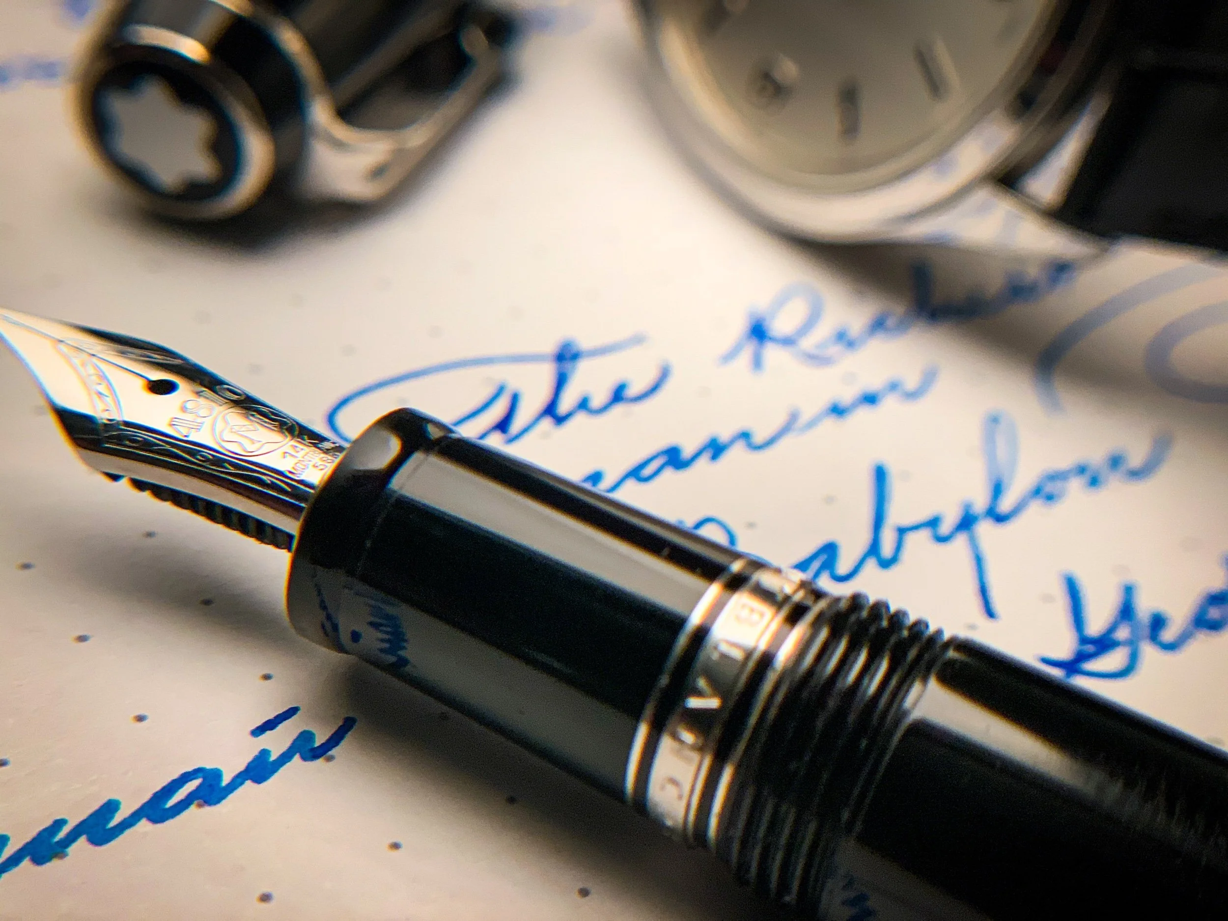 from the archive: you could see from the photo the capbands and thread finishing is definitely one of the reasons why these tiny little pens are quite sought after