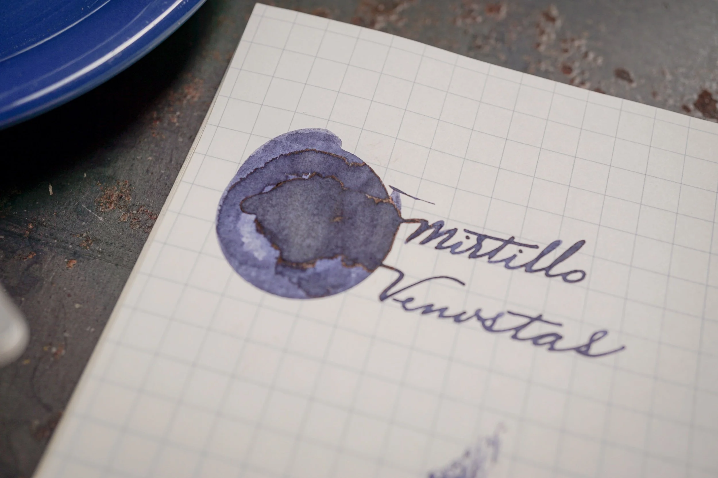 next to the writing sample, it’s a lovely blue black that’s quite work appropriate