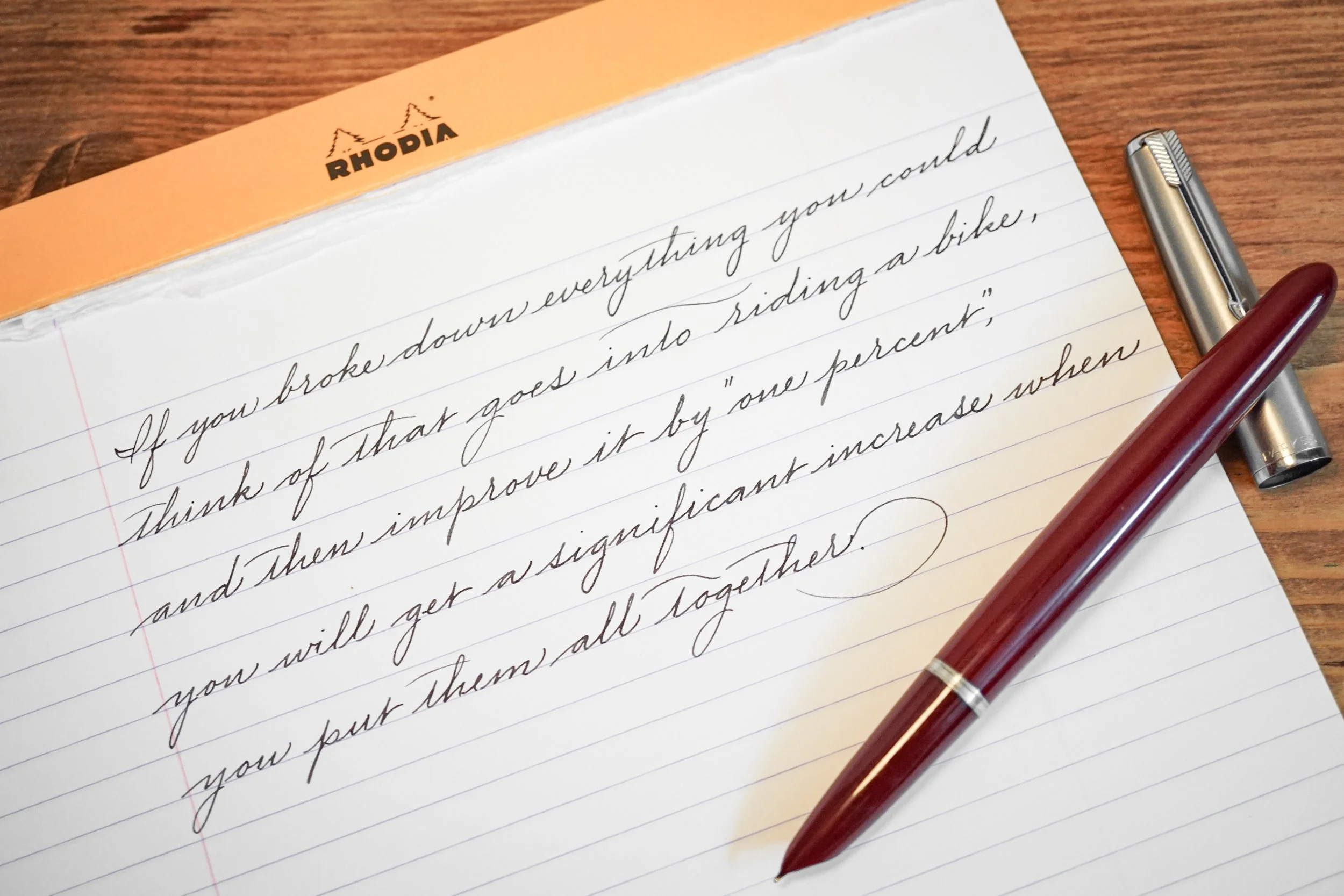 writing sample with Waterman Black