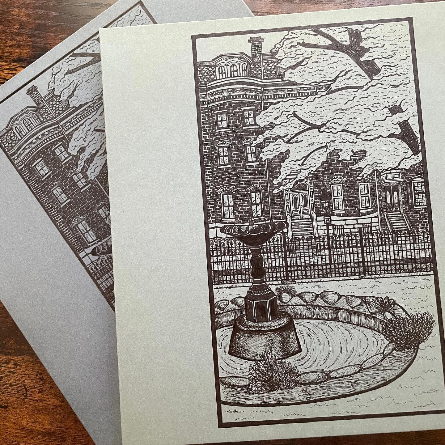 πBoston, MA
These are custom photo albums I did for a friend. Talk about detail… 
#bostonma #bostontownhouse #brickhouses #bostonhomes #bostonlifestyle #archdrawing #houseillustration #penandinkart #illustrationow #citylifestyle #newengland