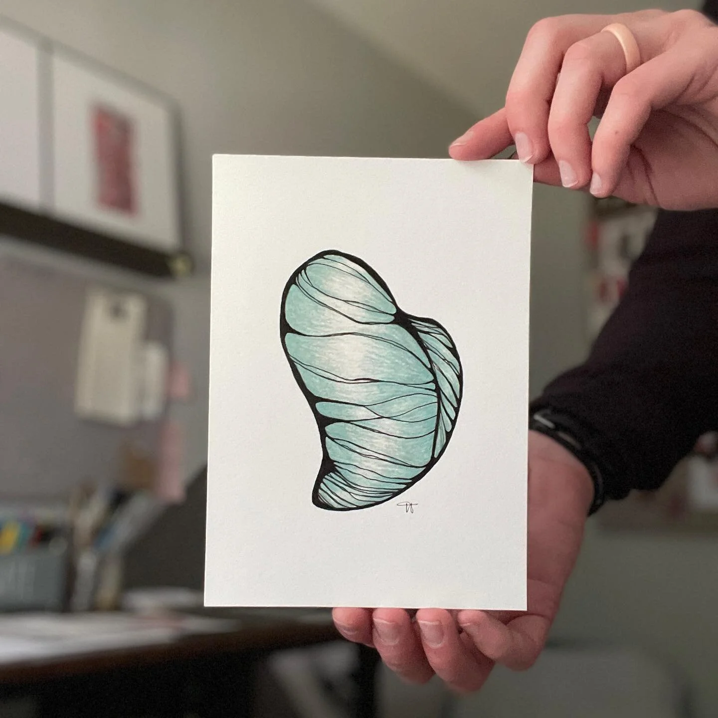 Who says hearts have to be red or pink? 
Did you know— the right ventricle pumps blue blood out to the lungs through the pulmonary artery. Once in the lungs, the blood collects oxygen and turns red. It’s all happening inside your body as