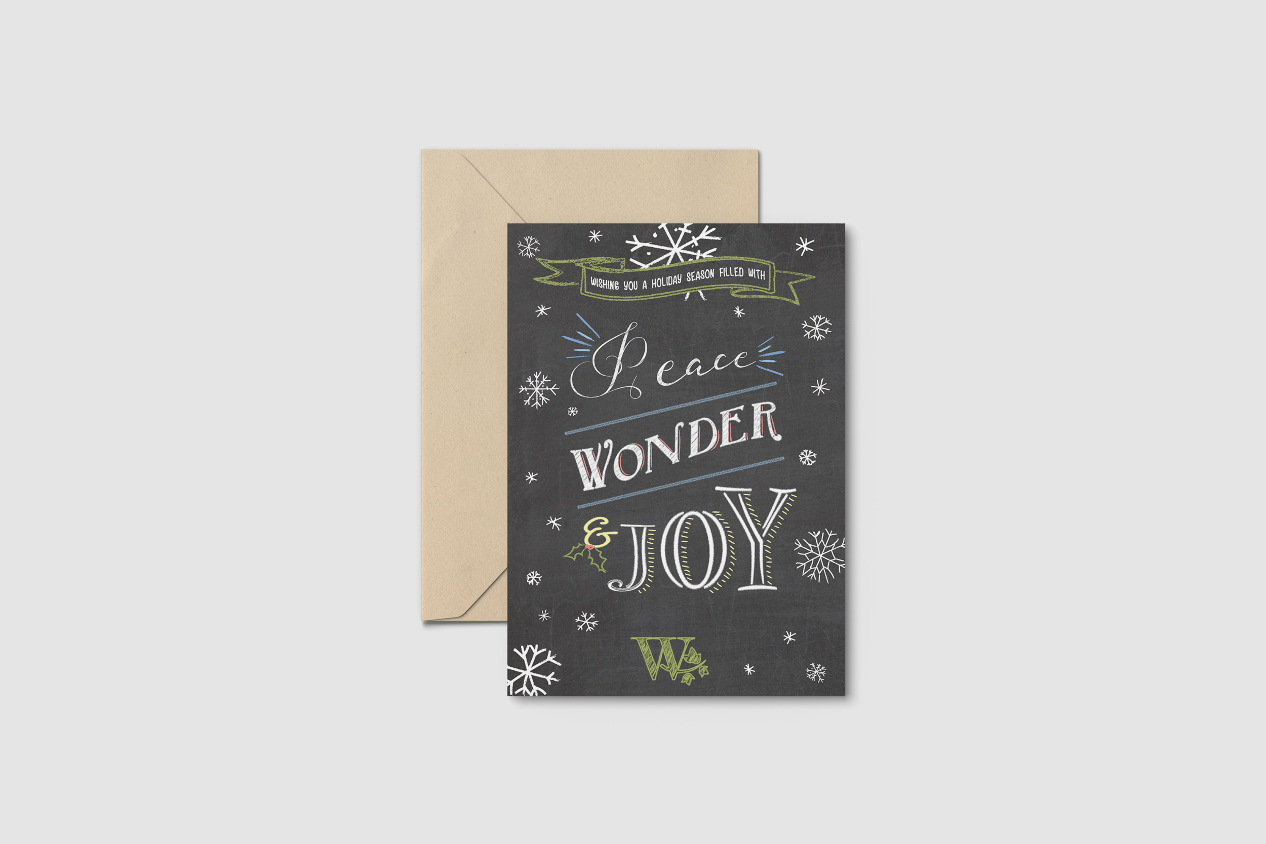 Peace, Wonder, and Joy Holiday Card