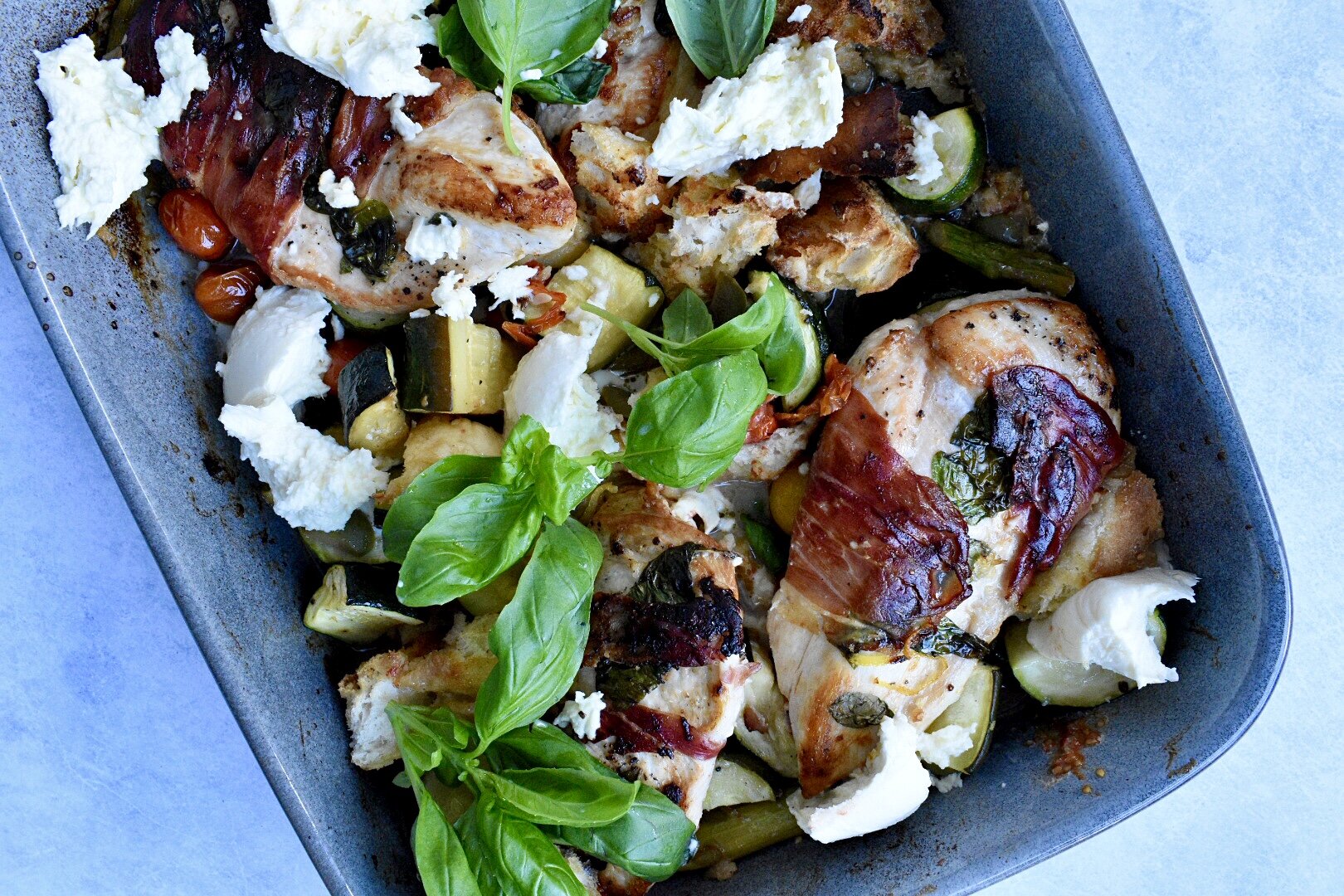 CHICKEN & PROSCIUTTO TRAY BAKE — Wholesome by Sarah