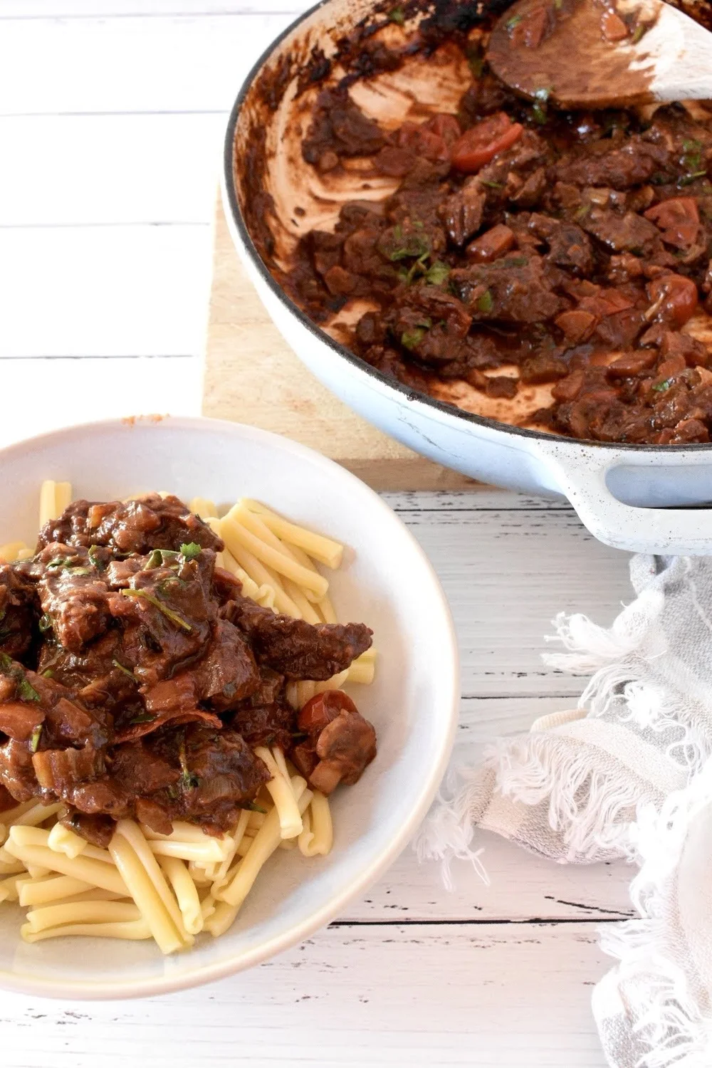 OVEN BAKED BEEF, MUSHROOM & RED WINE CASSEROLE — Wholesome by Sarah