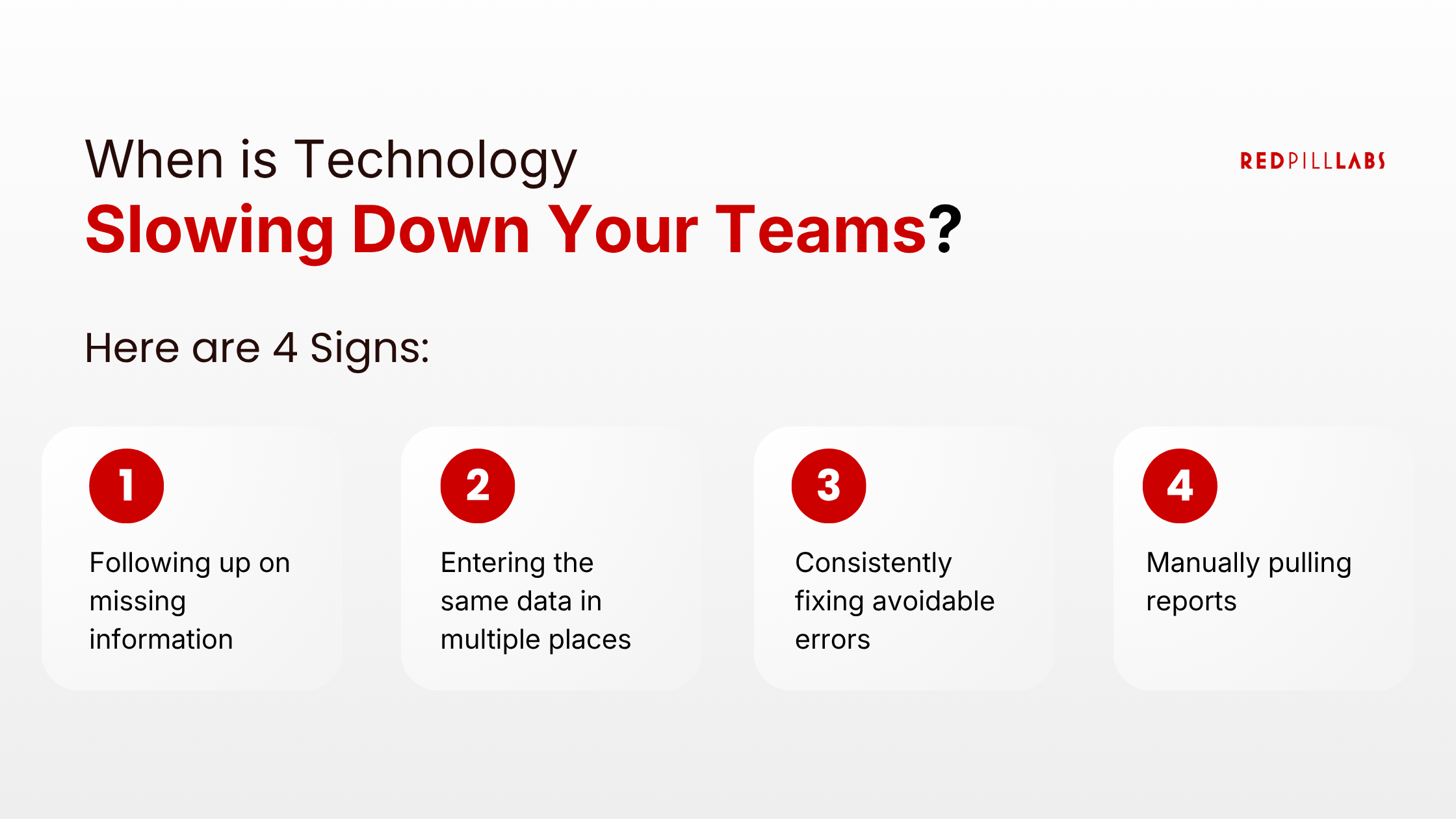 4 Signs Technology may be slowing down your teams and filling up their time
