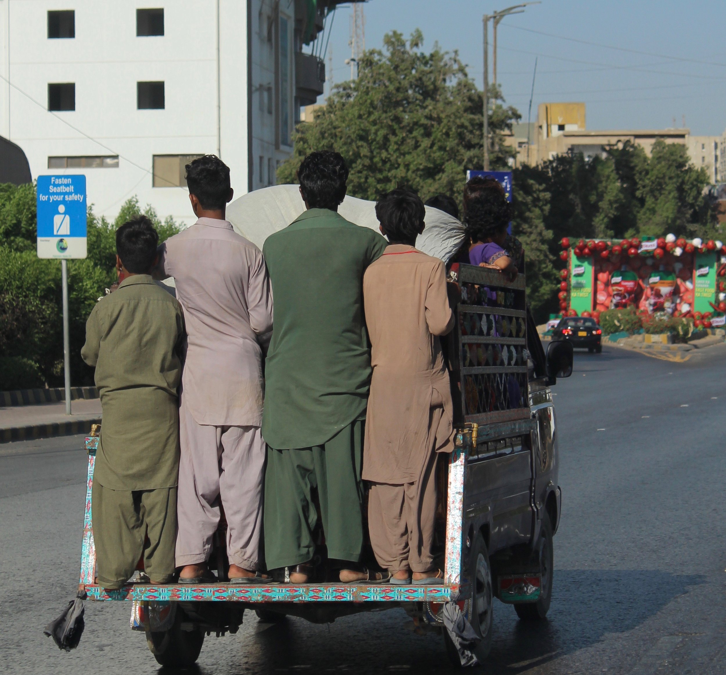 Transport via truck in Karachi