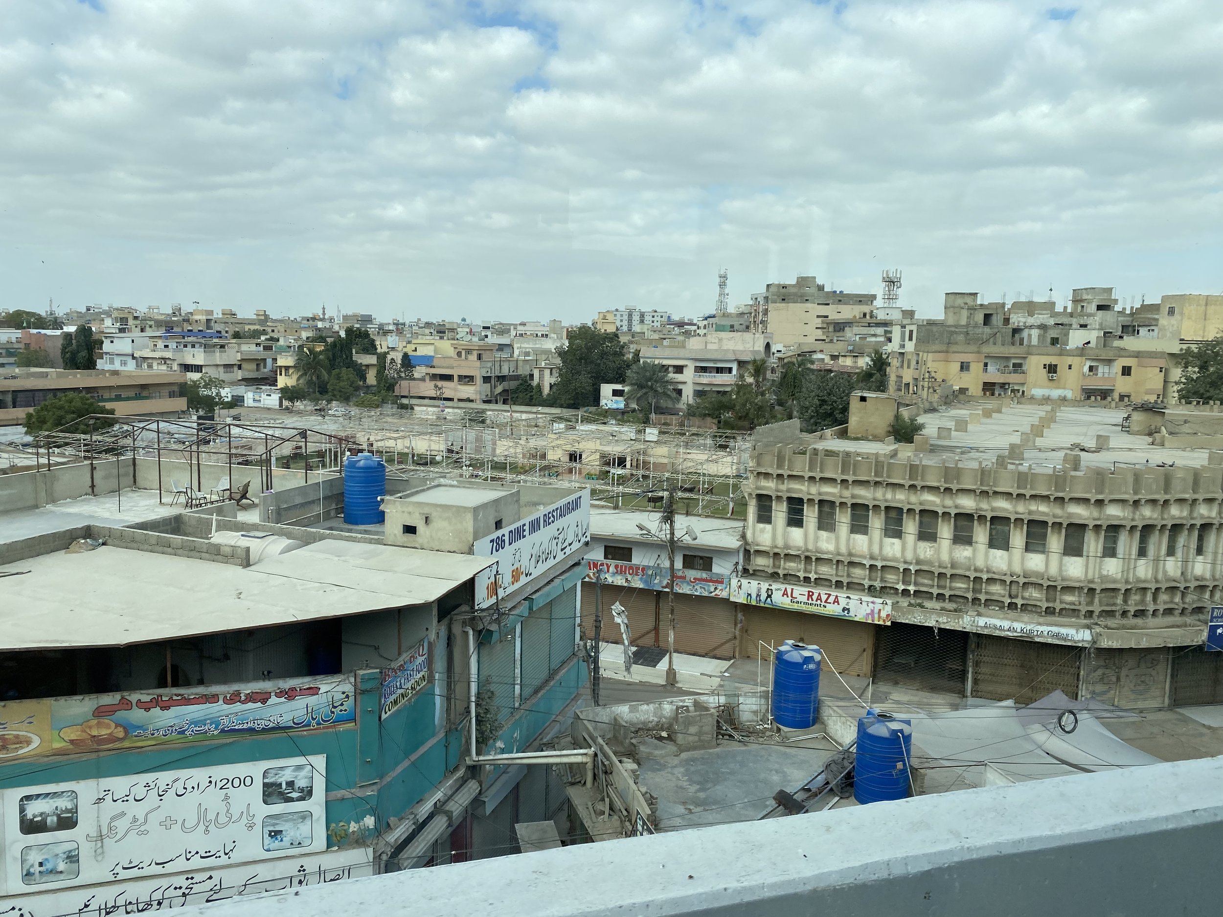 View from Karachi Breeze, the city's Bus Rapid Transit system