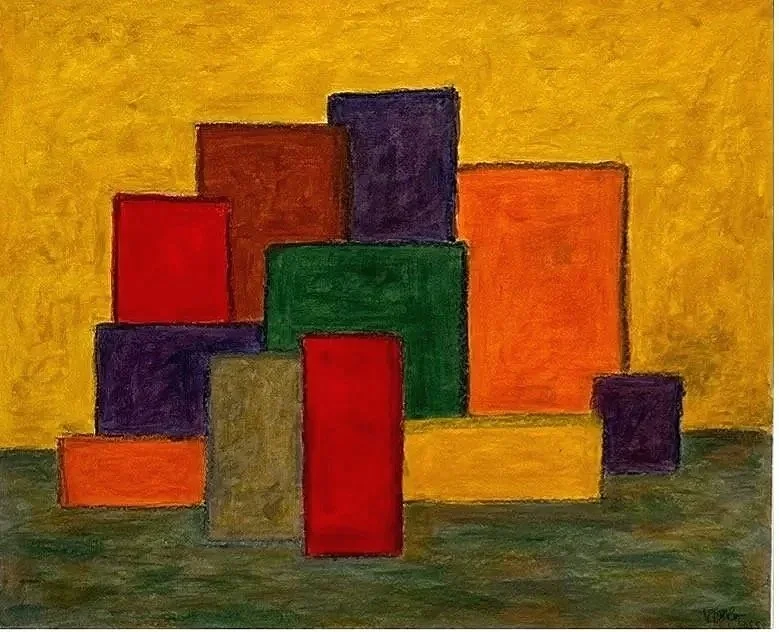 a Still Life, 2025, tempera på papper, 56 x 76 cm