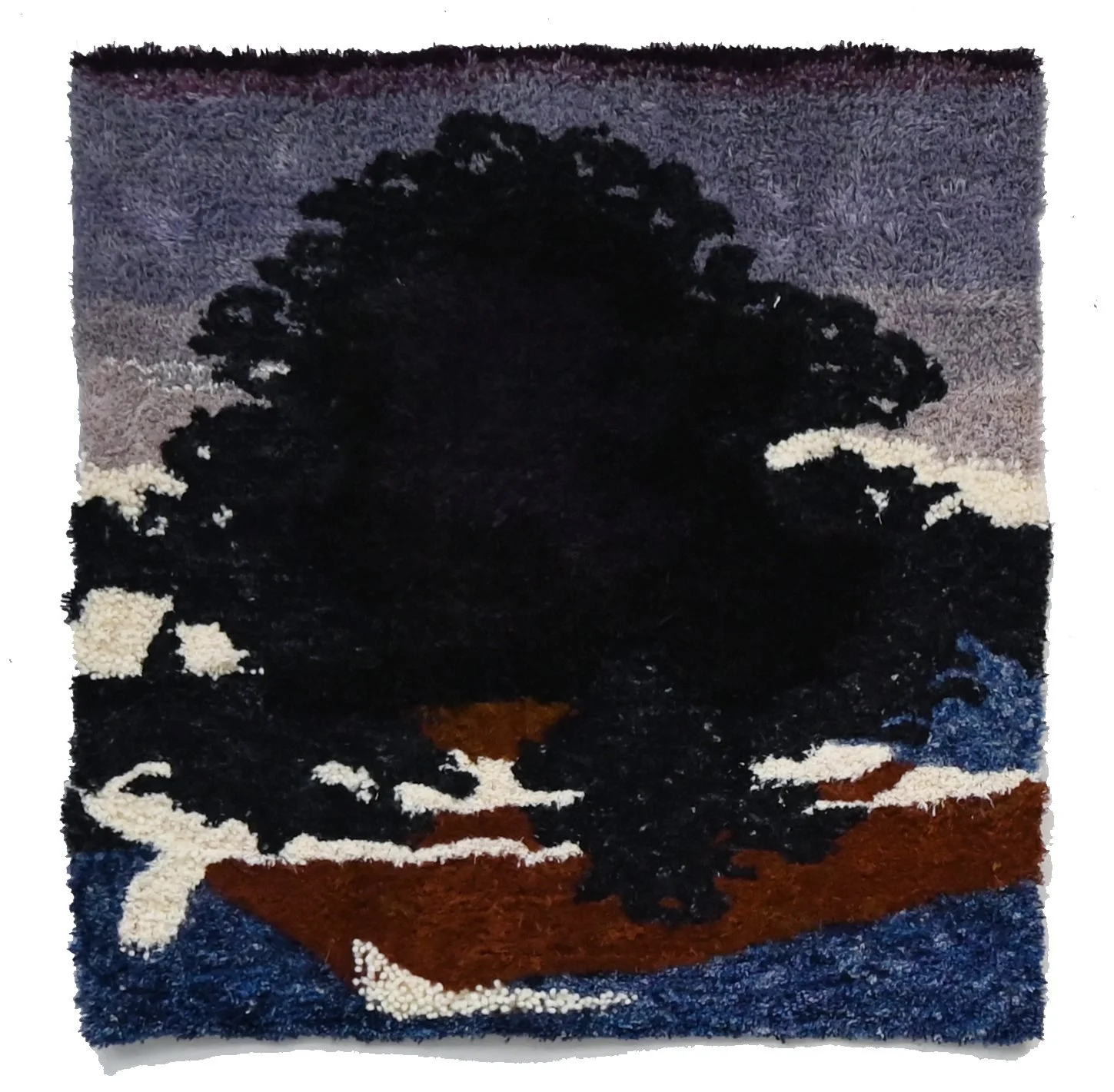 Flytande värld no. 2, 2025, ull, lin, bomull, 85 x 70 cm