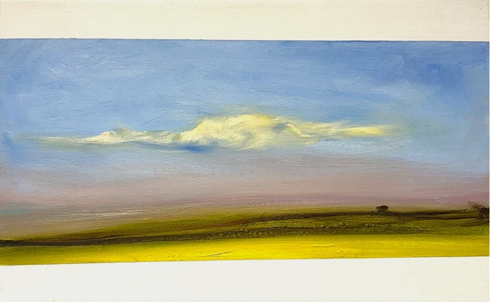 Landskap, olja på duk, 40 x 25 cm