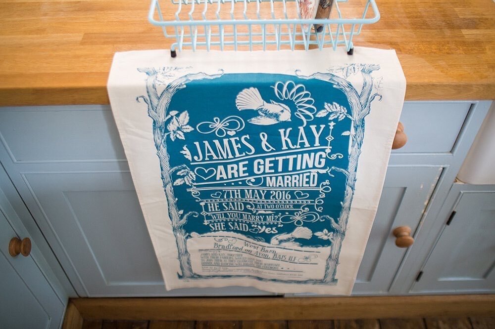 Our &lsquo;Happily Ever After&rsquo; design fulfilling its dream of working hard in the kitchen AND reminding your guests of your fabulous day! &bull;
&bull;
&bull;

#weddinginvites #weddingstationery #weddingteatowels #weddingfun #alternativewedding