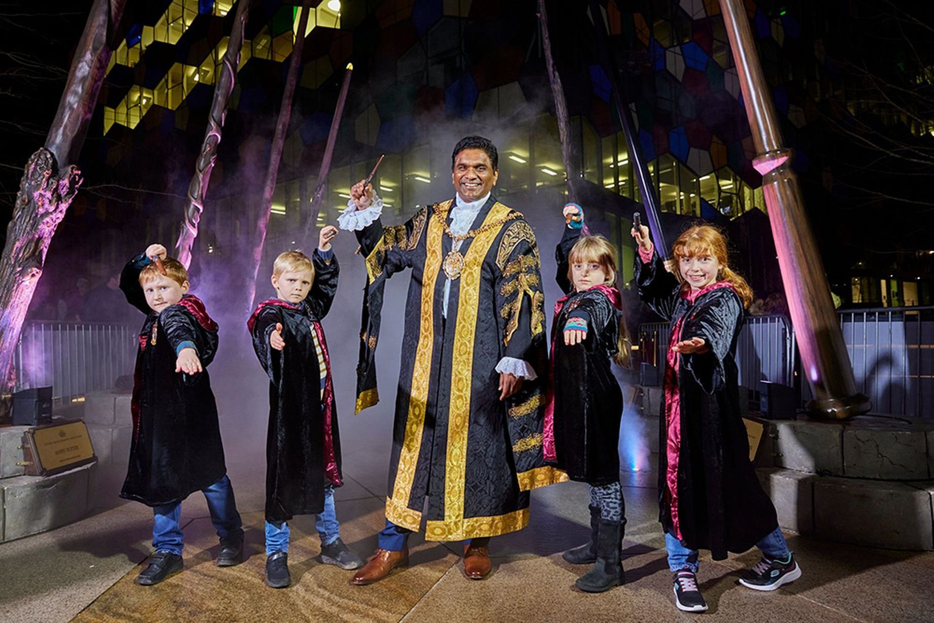 Fantastic Beasts The Secrets of Dumbledore with Lord Mayor Cllr Chandra Kanneganti 