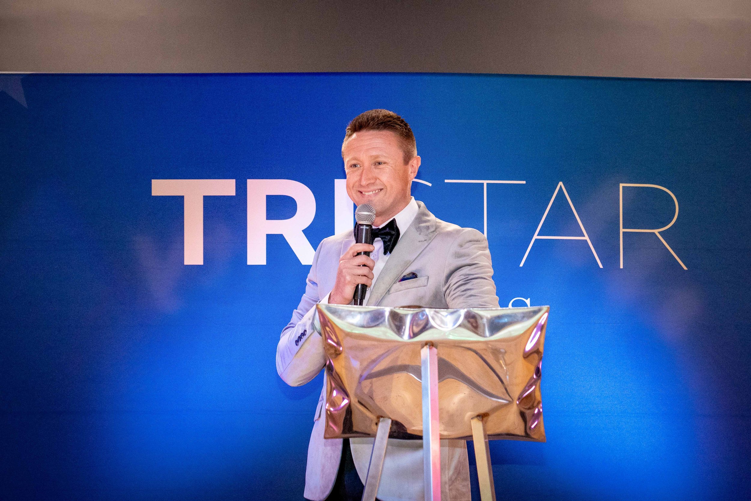 TV Presenter, Matthew Walker hosts the Tristar Awards at the Biscuit Factory, Newcastle 3.jpg