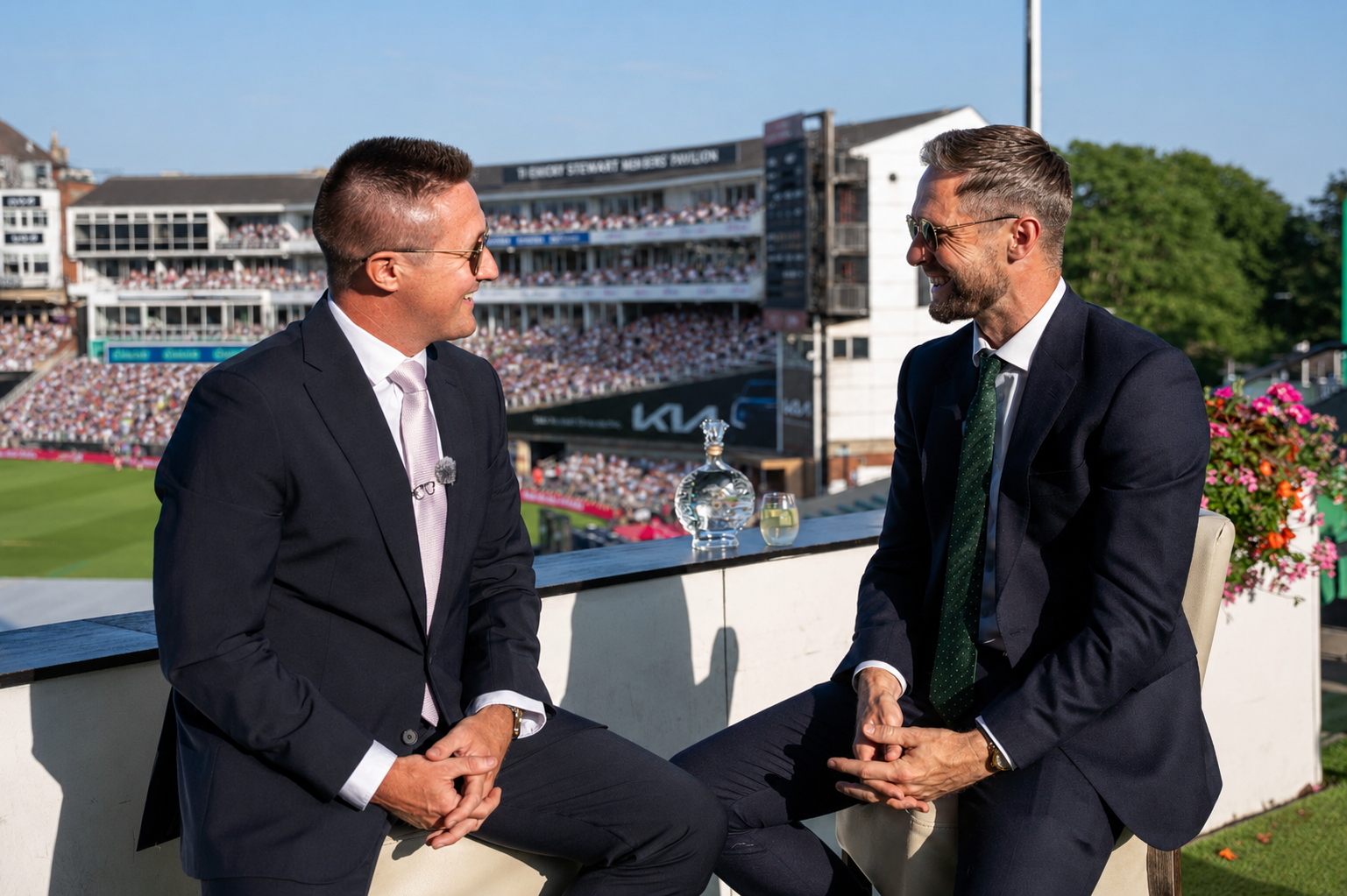 Sports Presenter Matthew Walker Interviews Chris Woakes at The Viceroy 1977 Launch, Kia Oval