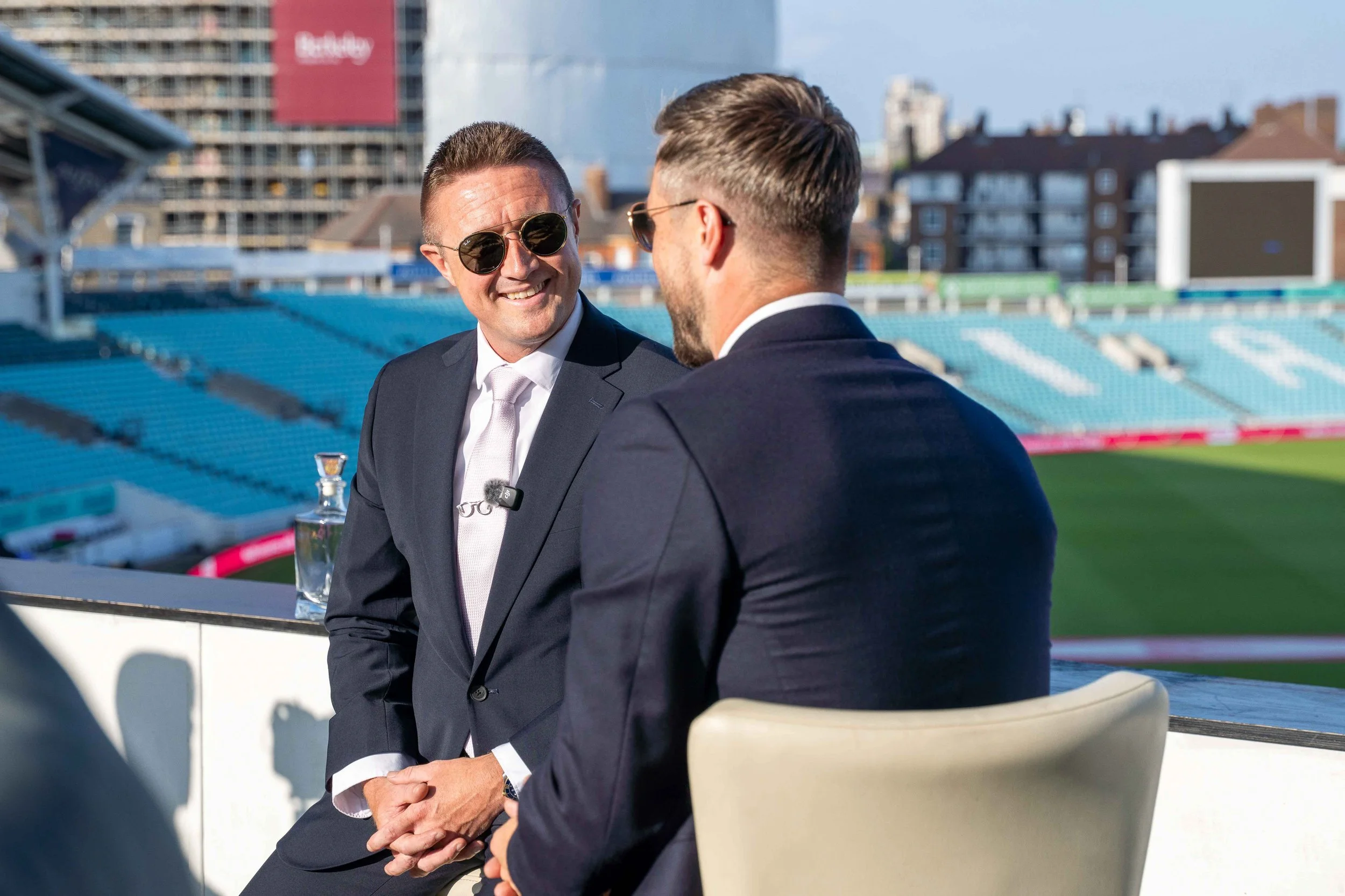 Sports Presenter Matthew Walker Interviews Chris Woakes at The Viceroy 1977 Launch, Kia Oval