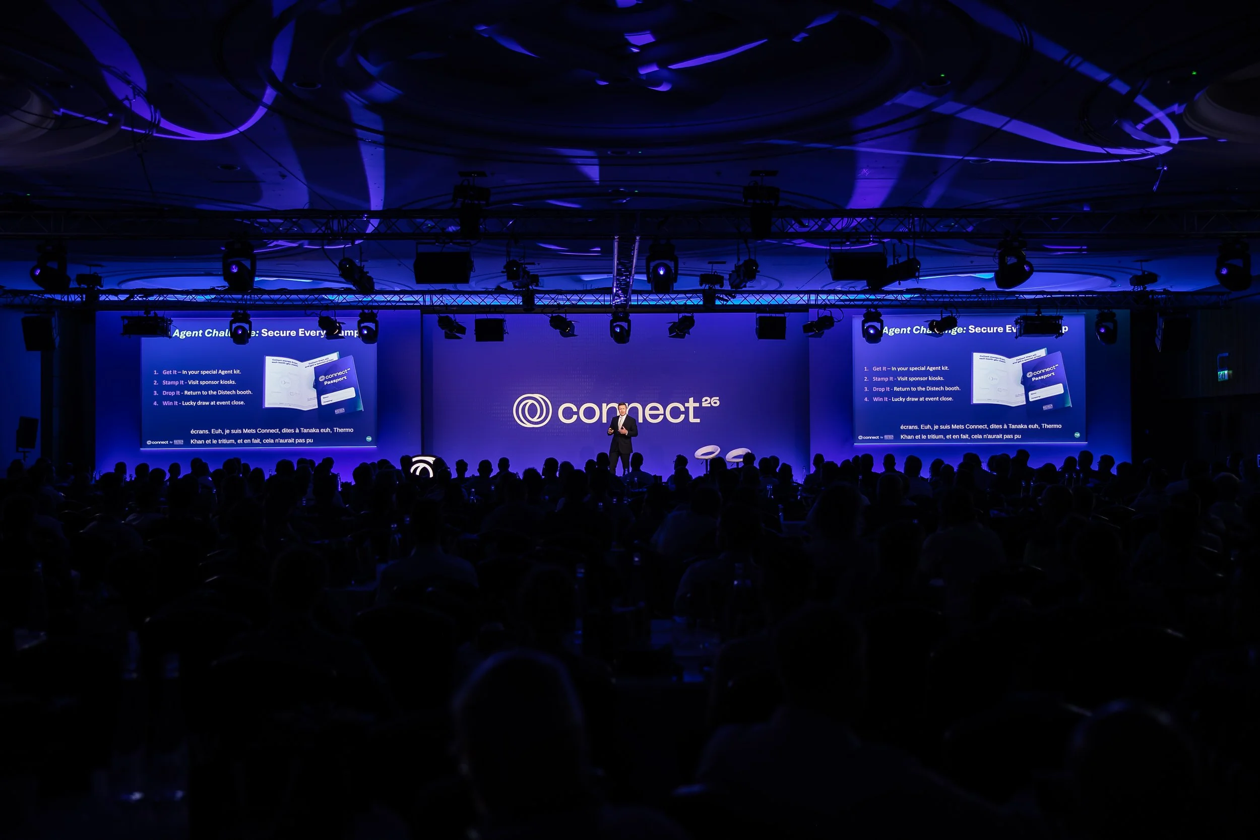 Live Conference Host, Matthew Walker presenting Distech Connect London 2026 at Hilton London Metropole, Edgware Road. 