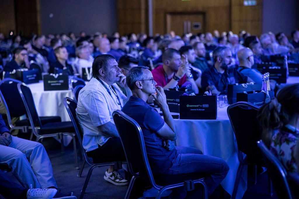Conference Presenter, Matthew Walker presenting Hosting Connect 2026 for Distech Controls at the Hilton London Metropole