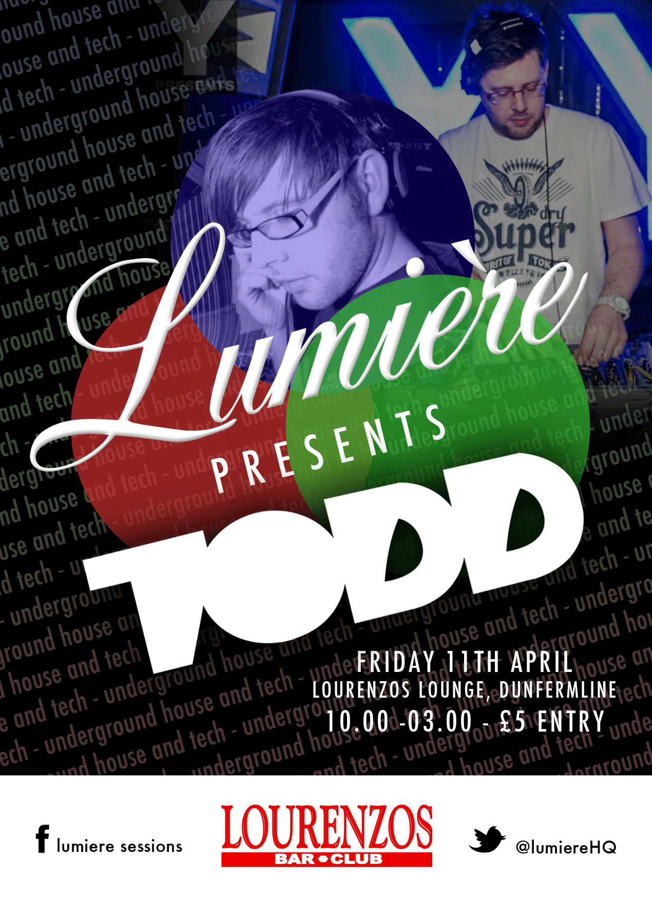 Lumiere Club Flyer Lourenzos Dunfermline