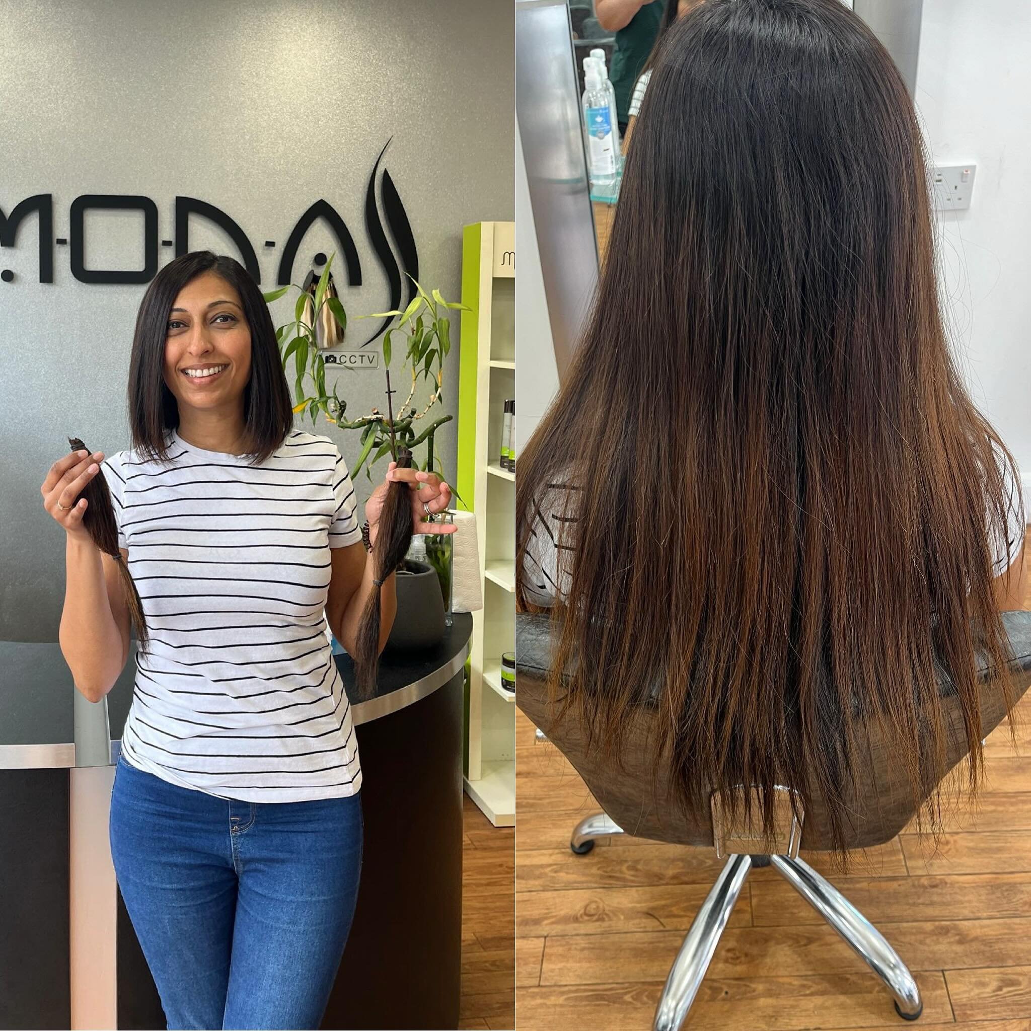 Kaiya would be so proud of her Foi for doing another hair donation in her name!! Thank you so much Seema for doing this again. You are bringing joy to those hurting.