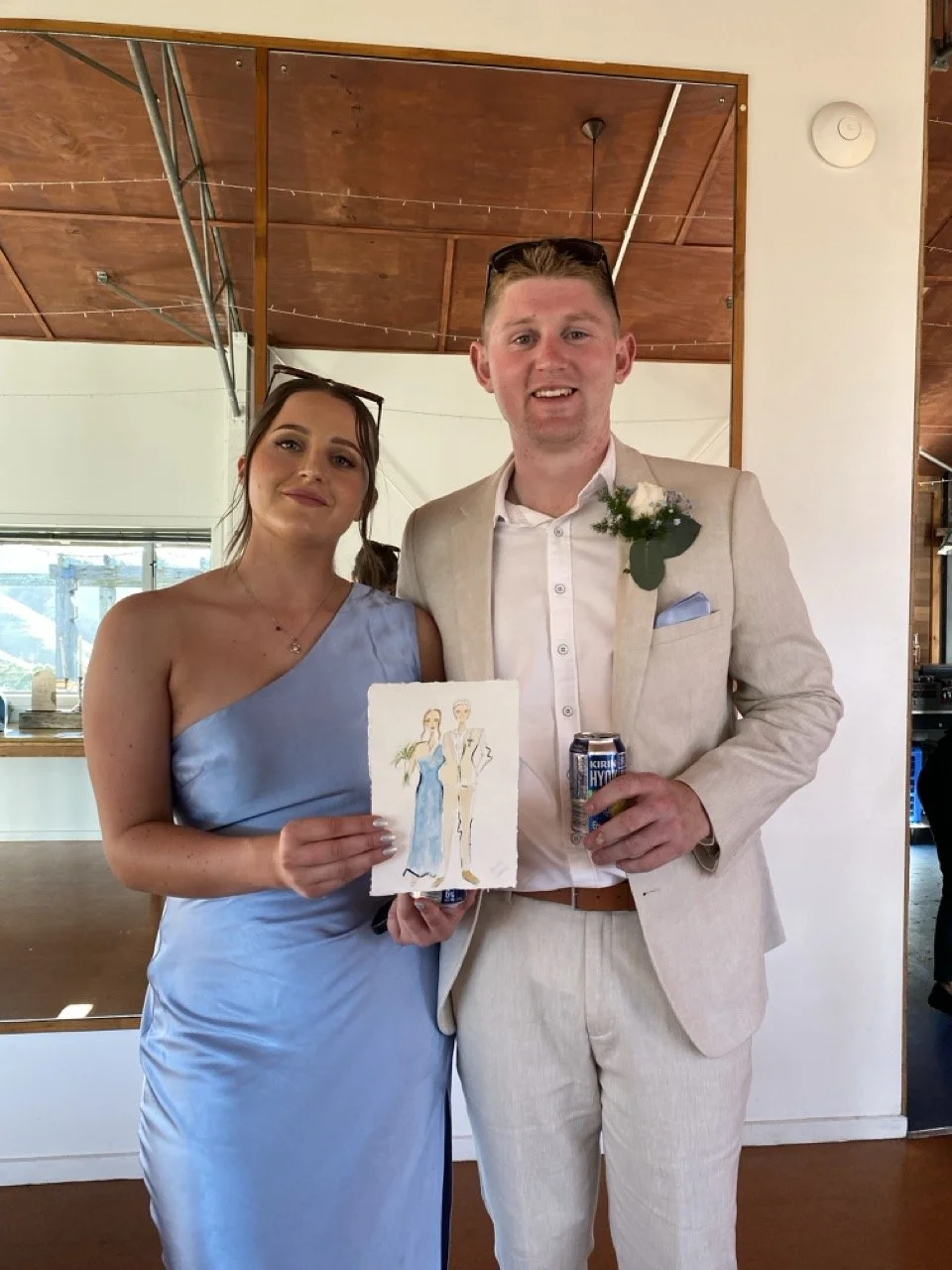 Live wedding illustration wellington