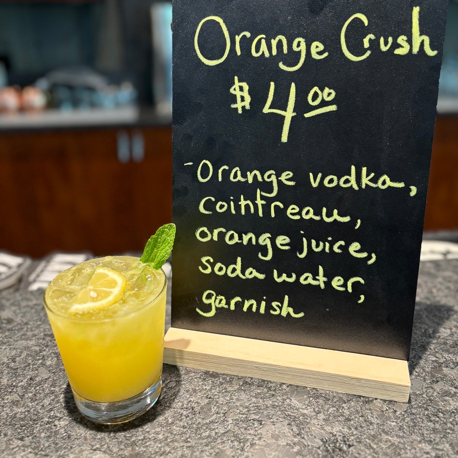 🍊Kristen is shaking up some drink specials! 🍊

🍺Plus check out beer bucket specials at the bar🍺

💐Pleas note: Sunday 5/12/2024 we will be open 9- 12 pm because we all love our Moms too much and/ or we are Moms! 

⏰Business Hours:
Thursday to Sat
