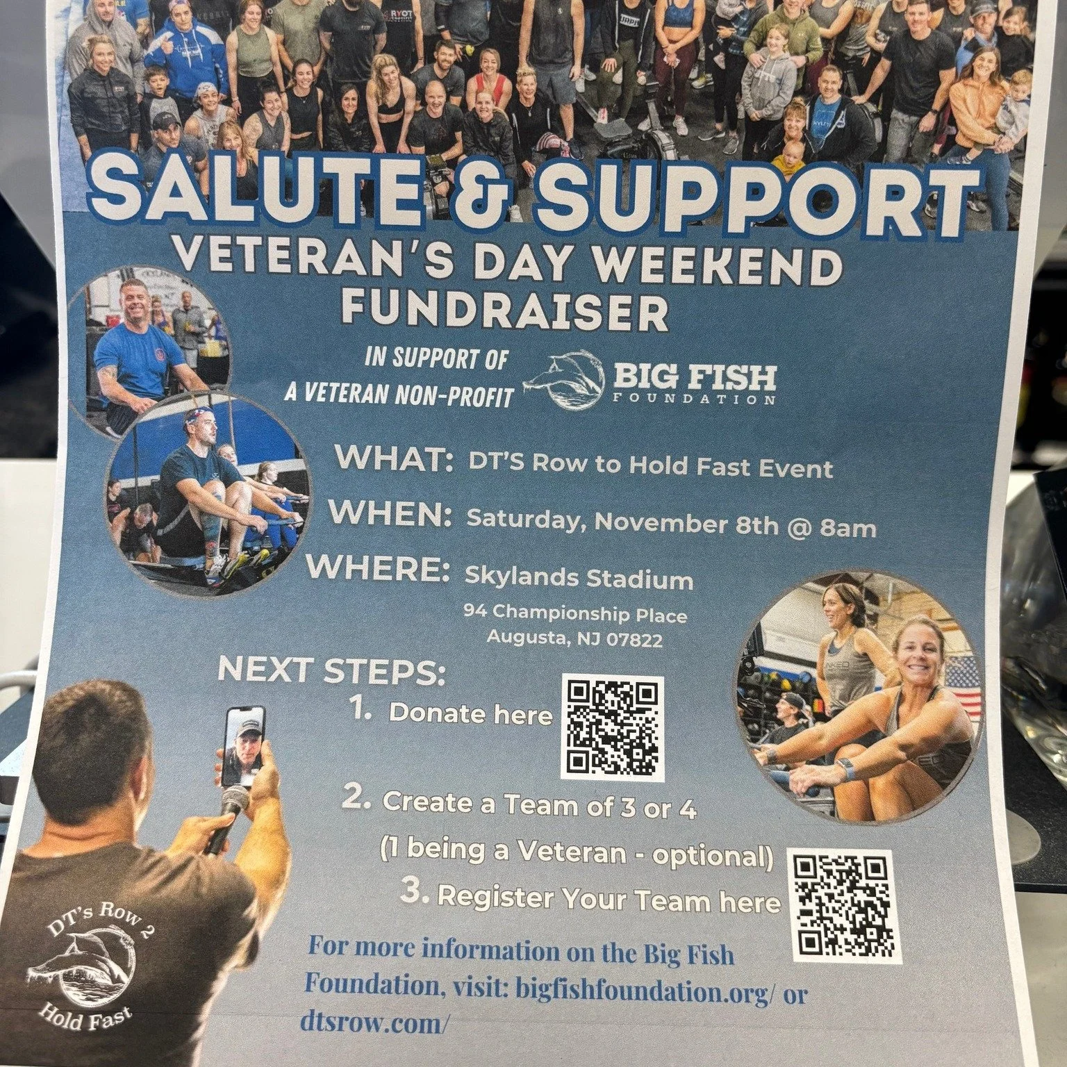 ✨Community Event 11/8/2025✨
💥Use QR code or Link to donate: 
https://www.dtsrow.com/#donate
💥Use QR code or Link to register for the event: 
https://www.dtsrow.com/sign-up-to-row
IG: @dts_row2_holdfast 
Website: dtsrow.com
⏰Business Hours: 
S