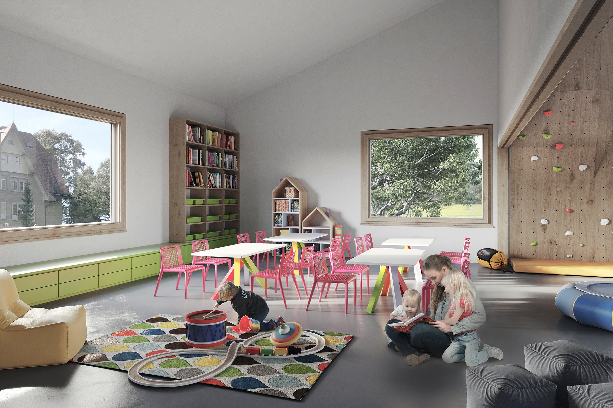 JOP ARCHITECTS - DAY CARE SG HEBEL SWITZERLAND COMPETITION
