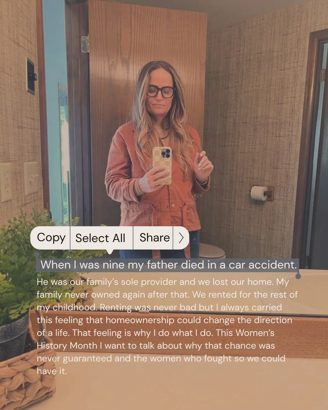 Fun fact: whenever I write an offer for a couple, I always put the woman&rsquo;s name first on the contract. Every single time. It is a small thing but it is my quiet nod to how far we have come.
I did not buy my first home until I was 34. I worked h