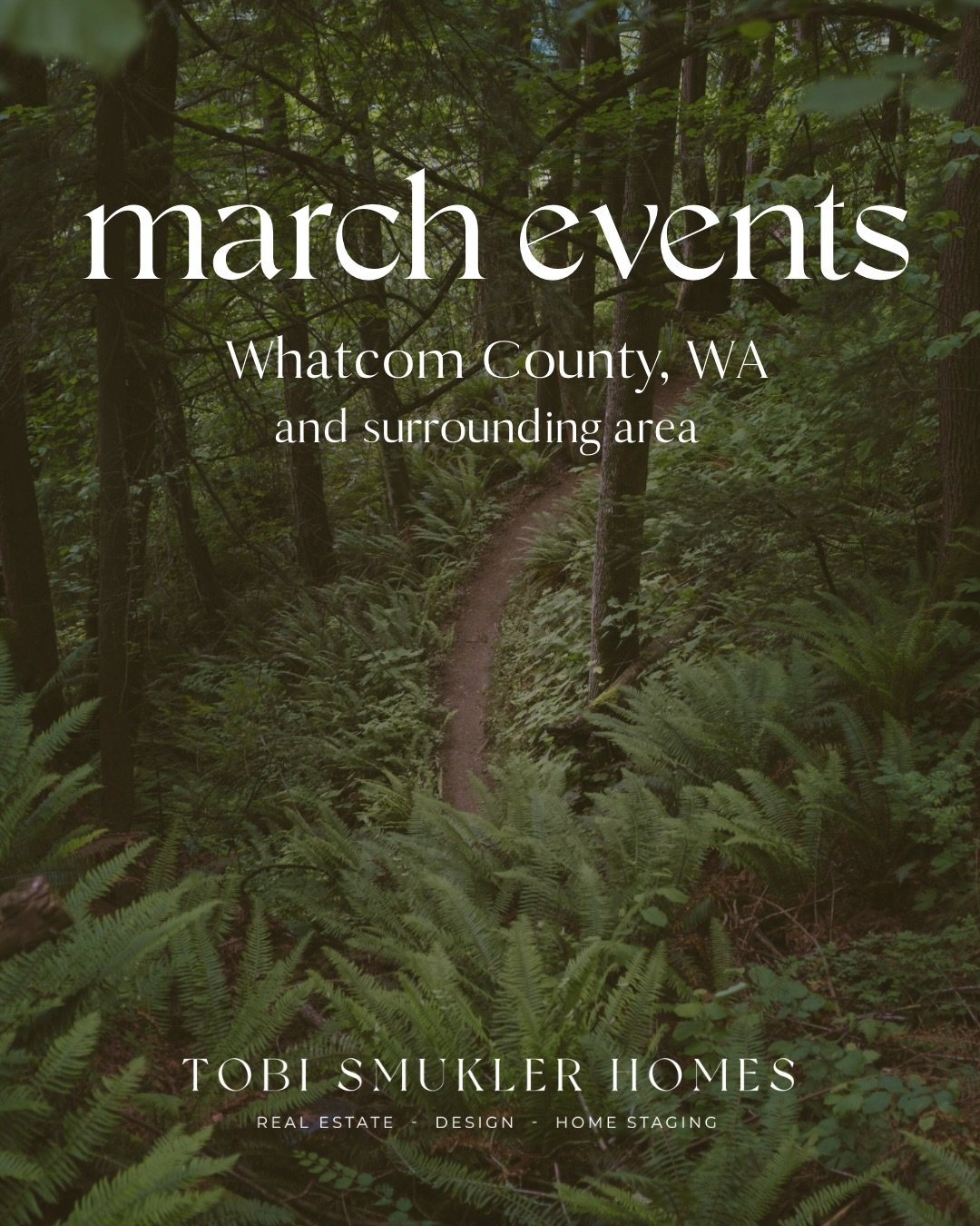 March in Whatcom County feels like the world quietly waking up. Longer days, the first hints of green, and a calendar that starts to fill with all the things that make this corner of the Pacific Northwest so special. 
This is just a small snippet of 