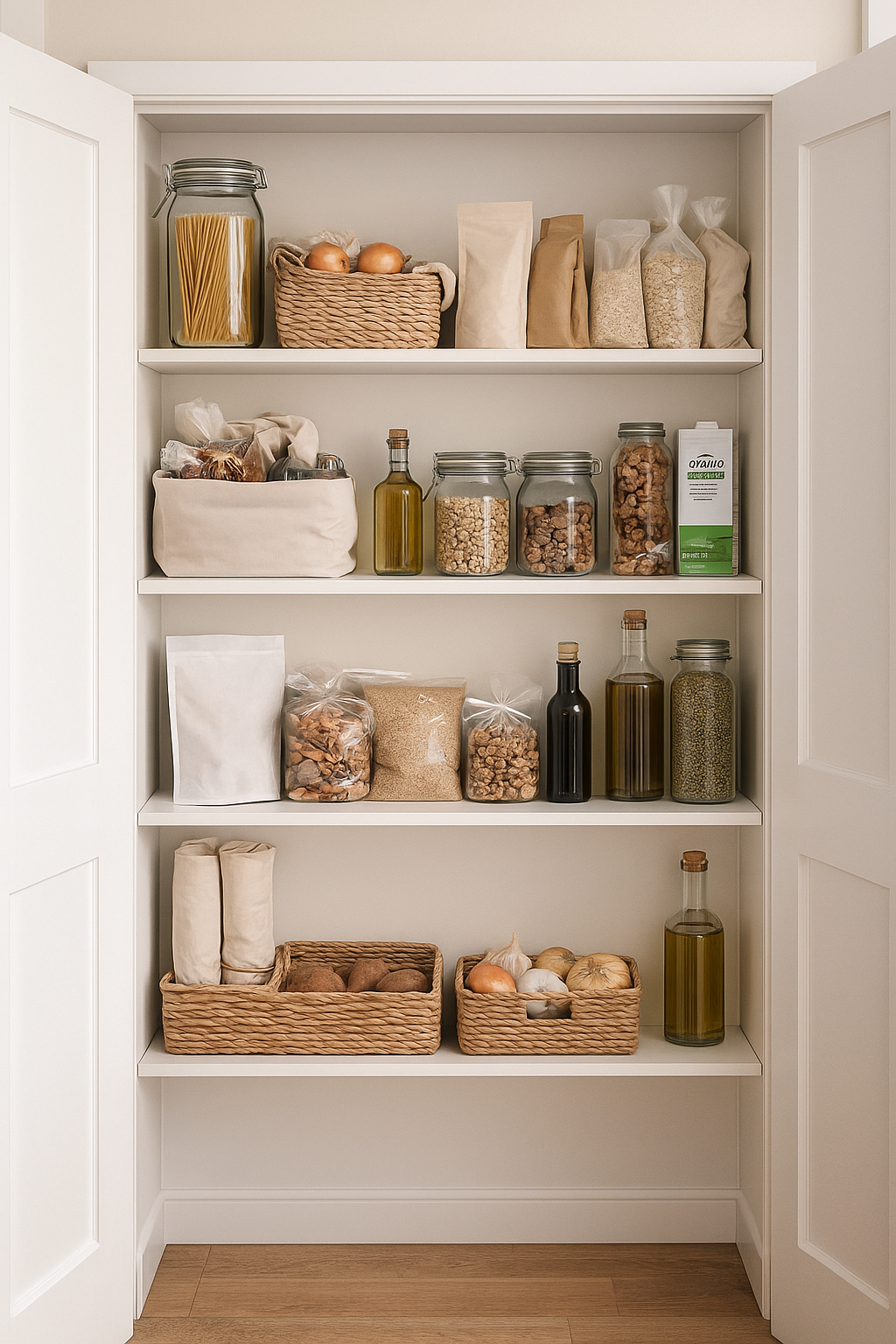 Clean and tidy kitchen pantry