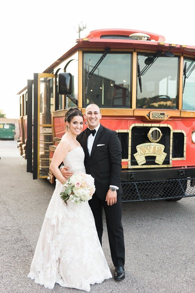 Bride & Groom Smiling, Modern Trolley, 2bphotography.jpg