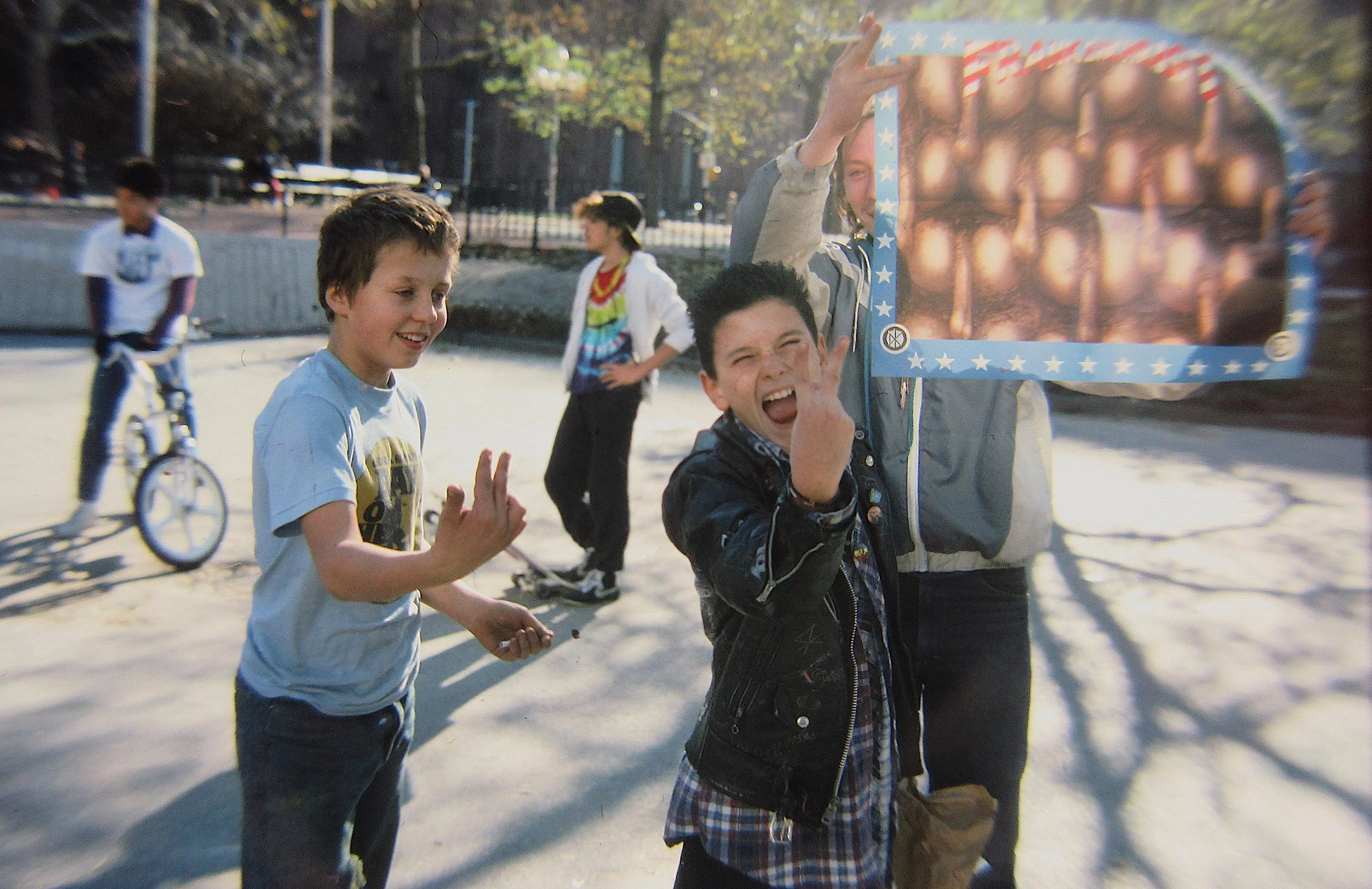 Kids playing at Washington Square Park 
New York 1985  © Lea Lee