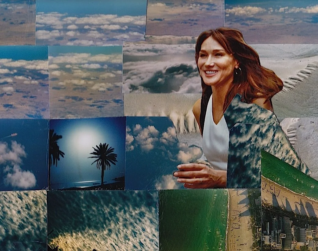 Carla Bruni 2009 Collage lost  - Not Carla and Nicolas exceptional meeting memories at Elysee garden party © Lea Lee