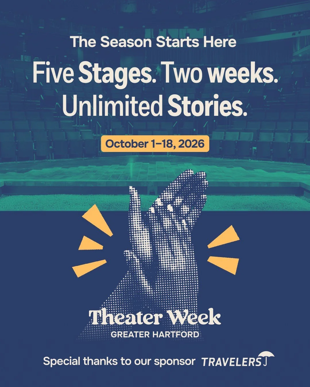 Five incredible Hartford venues, two weeks of incredible stories at The Bushnell, TheaterWorks Hartford, Hartford Stage, Playhouse on Park, and HartBeat Ensemble.

Enjoy buy one, get one free tickets on select shows at five incredible Greater Hartfor