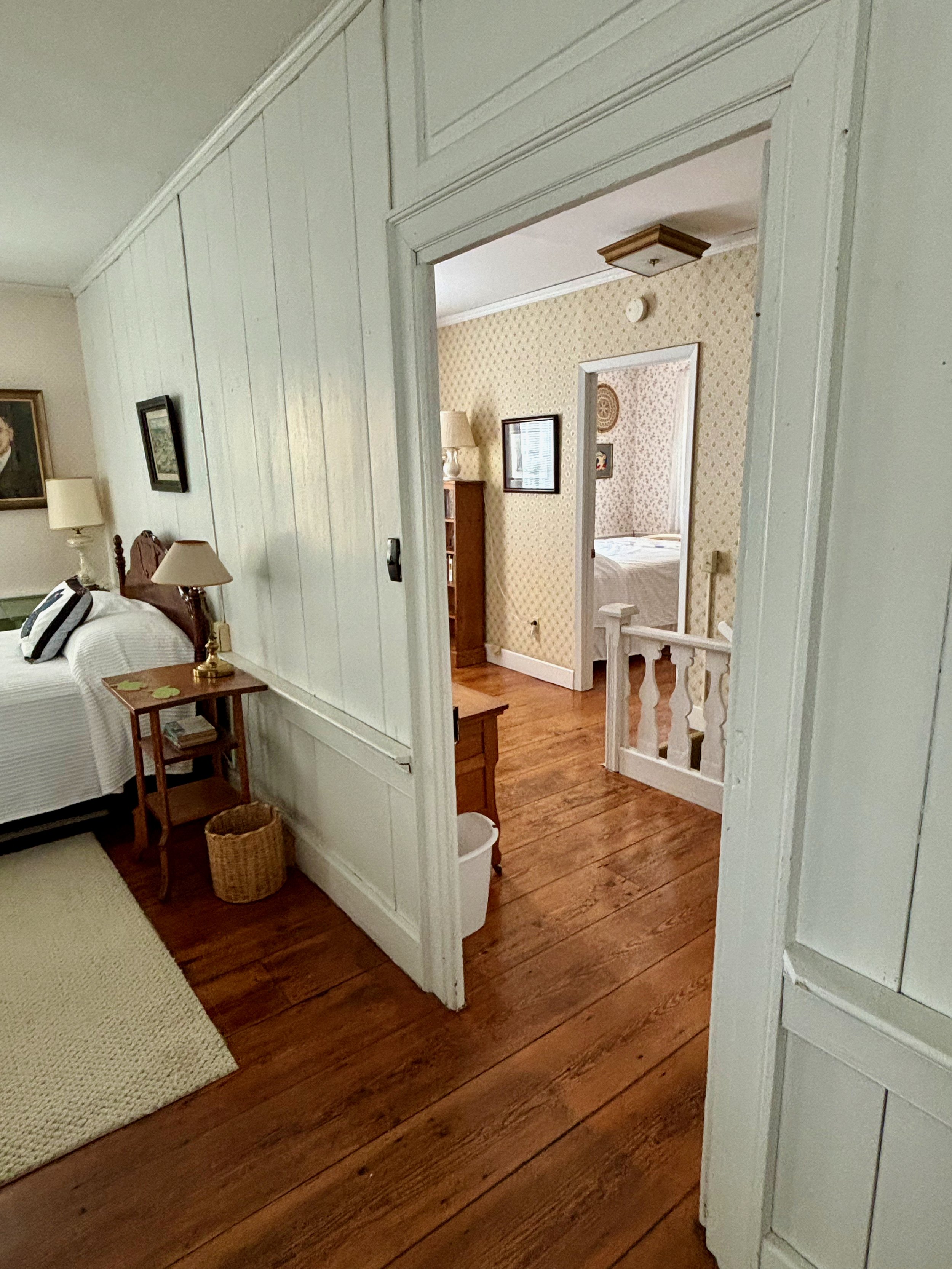 Upstairs: view from east to west bedrooms and top of stairs