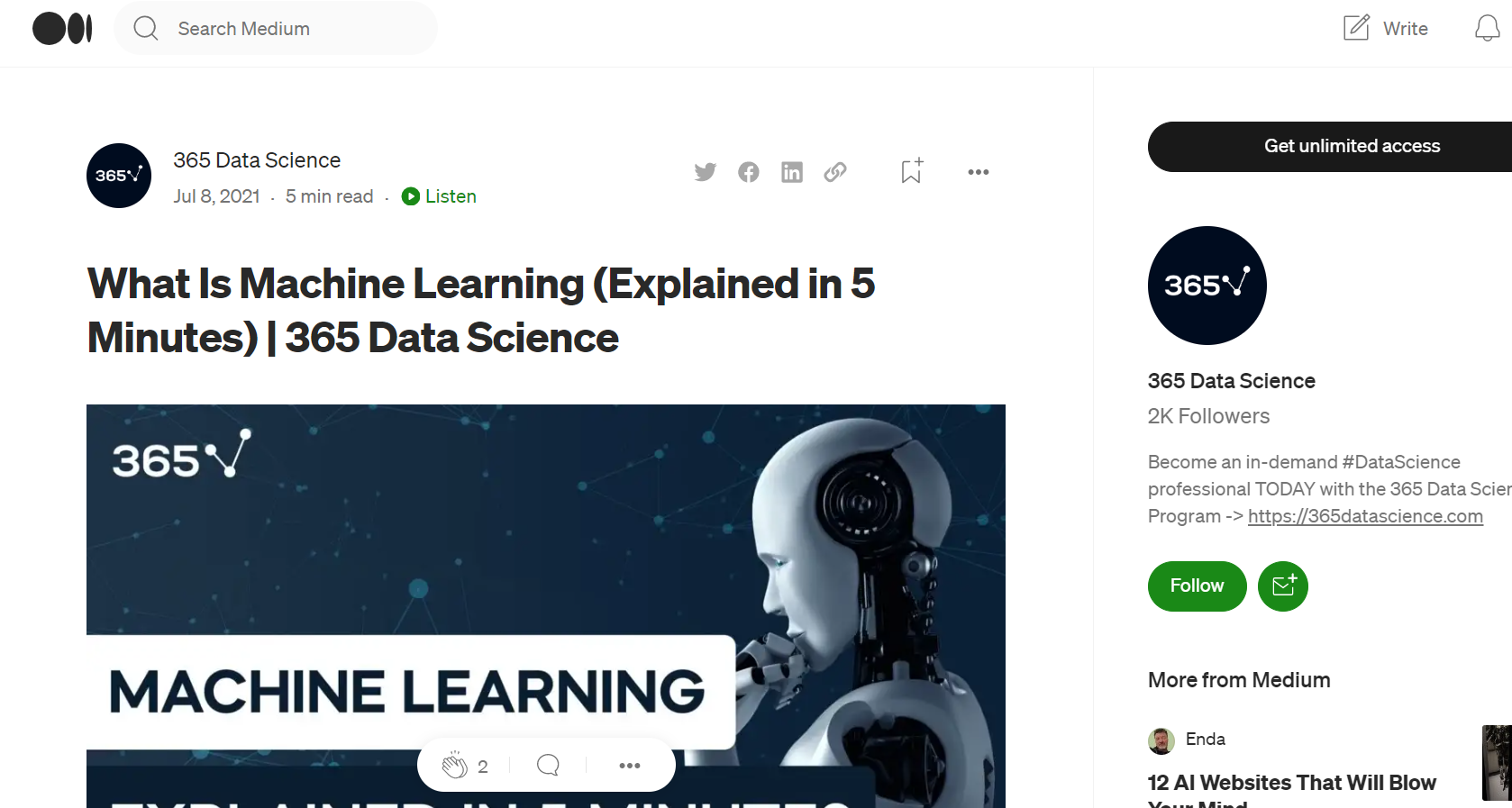 Machine Learning — Frontier Technologies Hub